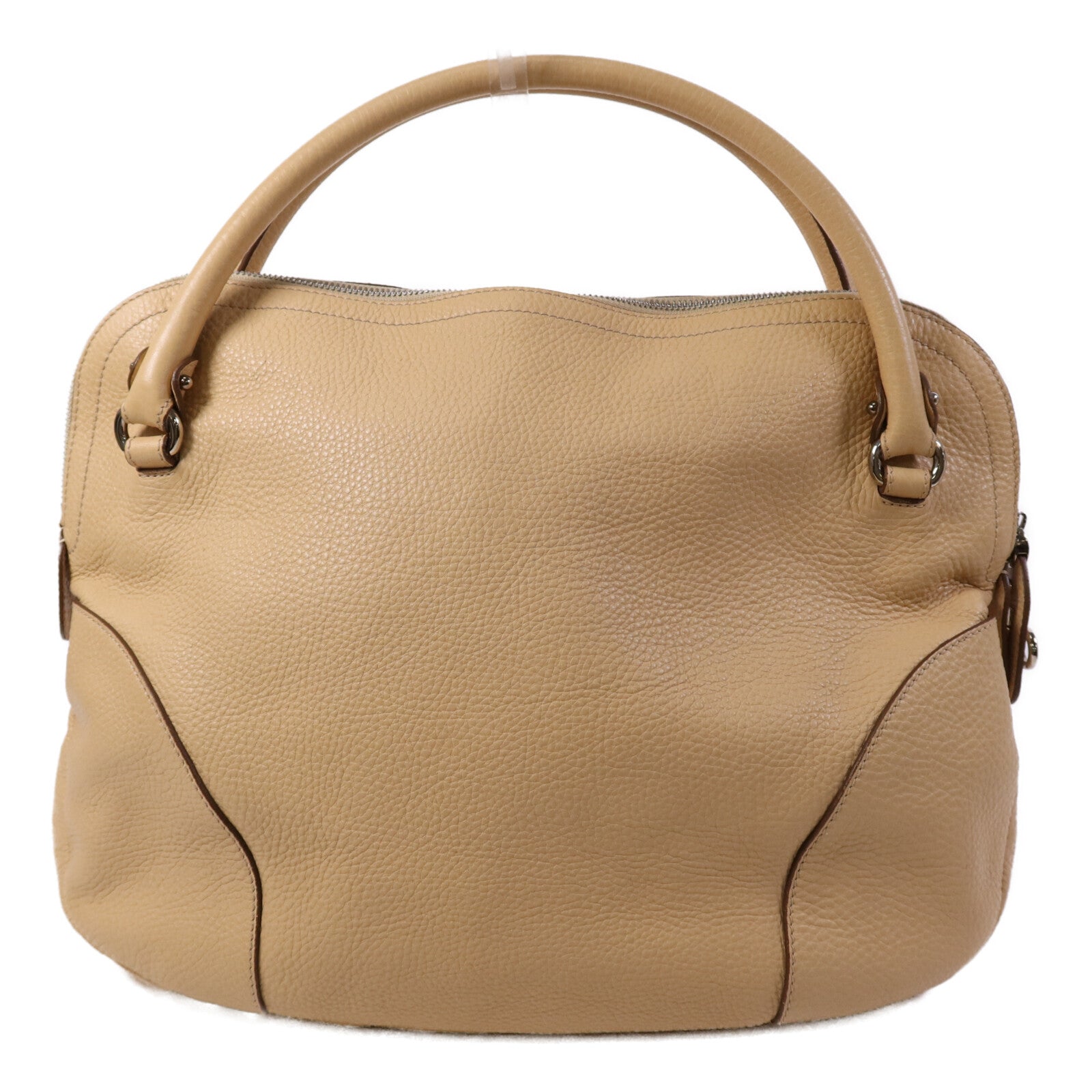 Salvatore Ferragamo 【激減優惠】牛皮皮革Hand Bag銀扣手挽袋
