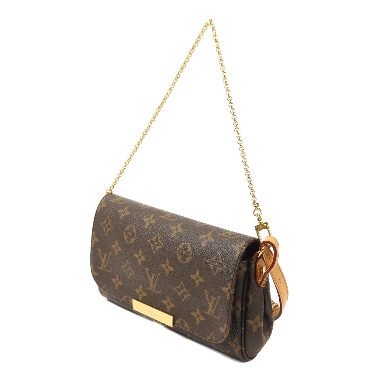 LOUIS VUITTON Monogram Favourite PM金扣鏈帶手挽肩背兩用袋