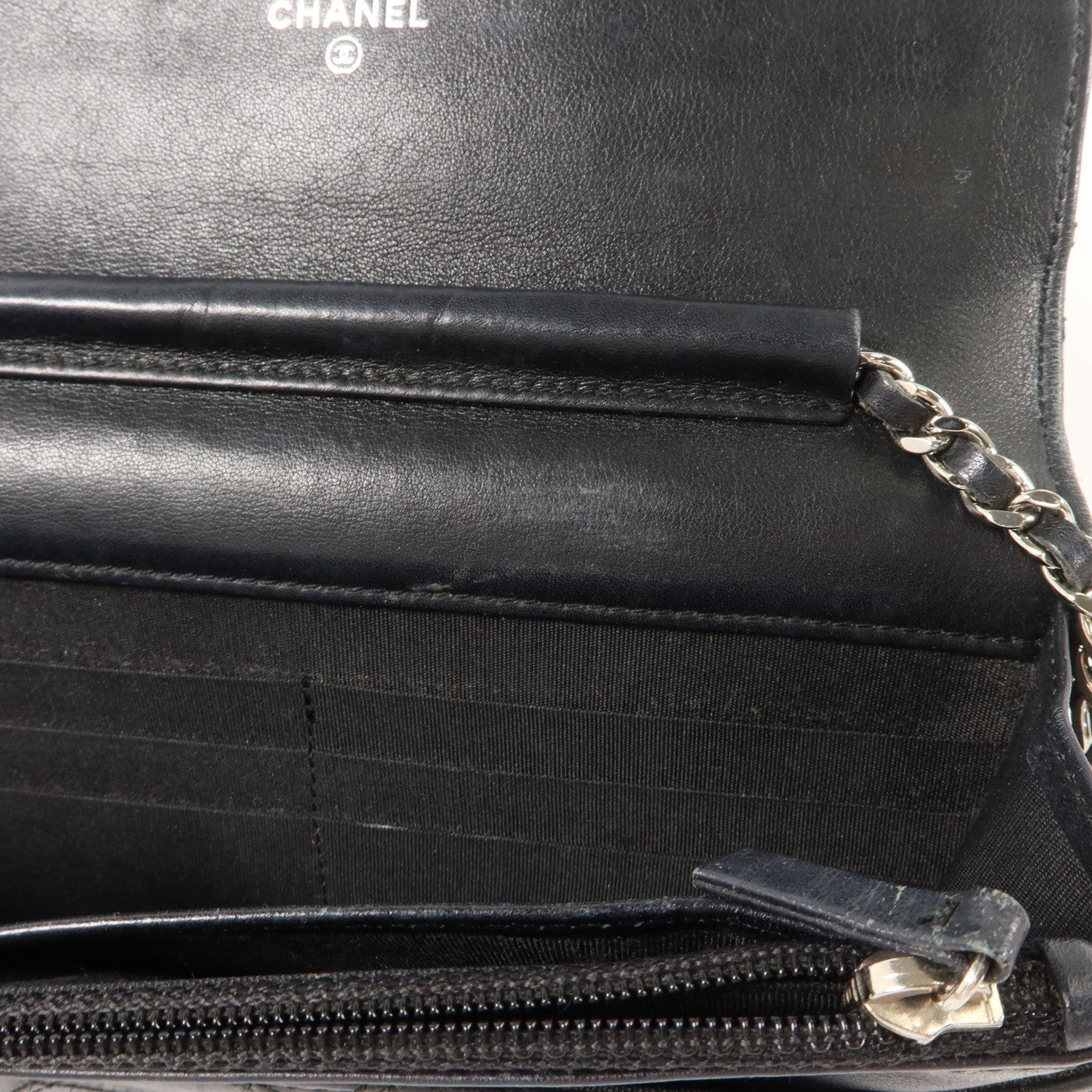 CHANEL 牛皮皮革Wallet On Chain鏈帶肩背袋