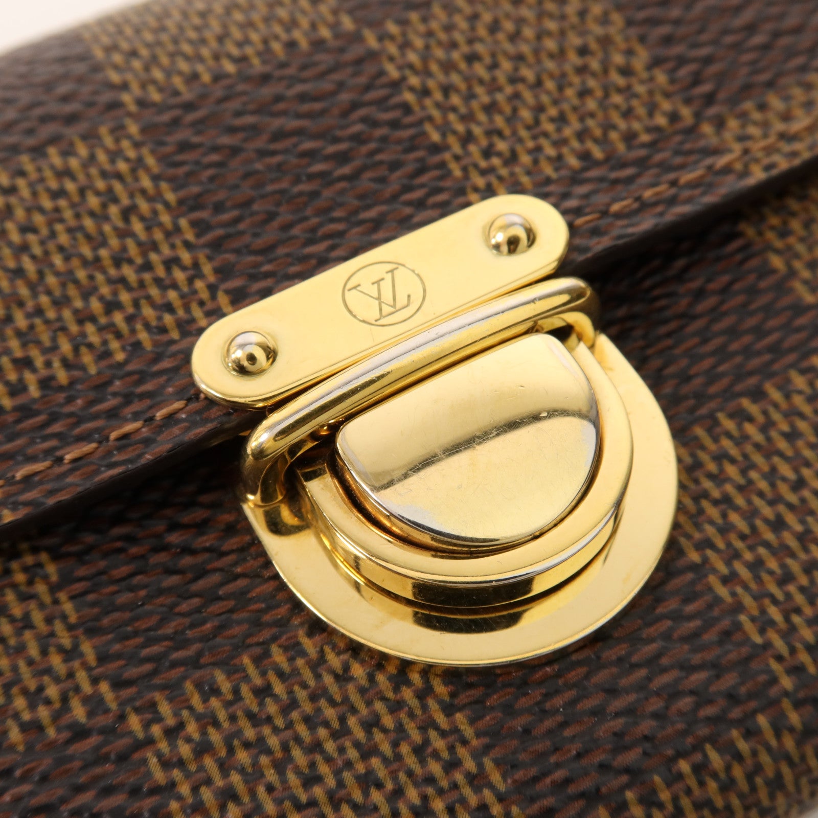 LOUIS VUITTON Damier Card Case金扣卡片套