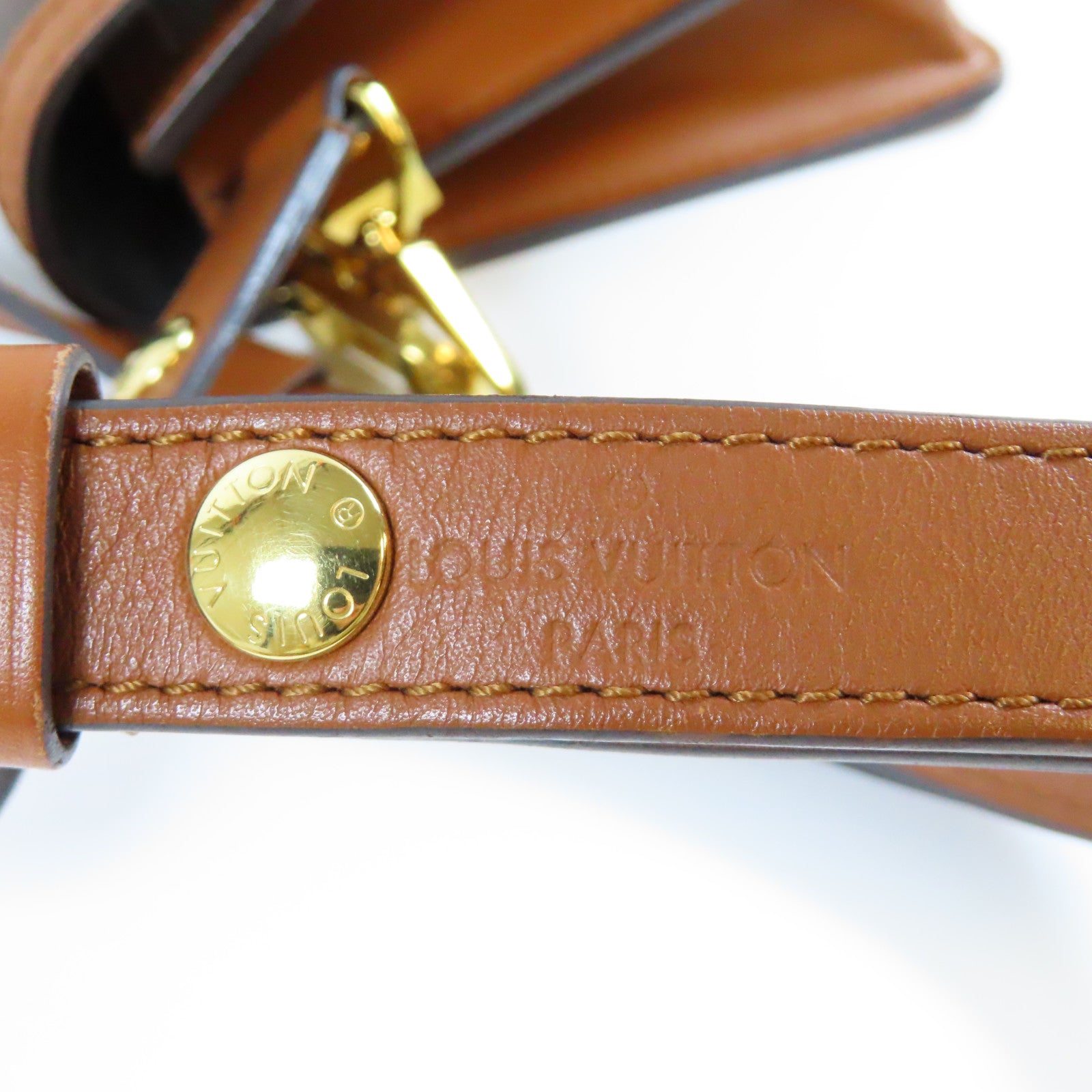 LOUIS VUITTON Monogram Reverse Mini Dauphino金扣肩背袋啡色
