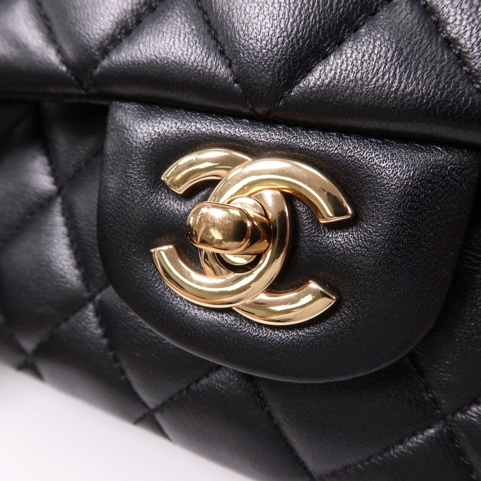 CHANEL 羊皮皮革Classic 25金扣鏈帶肩背袋