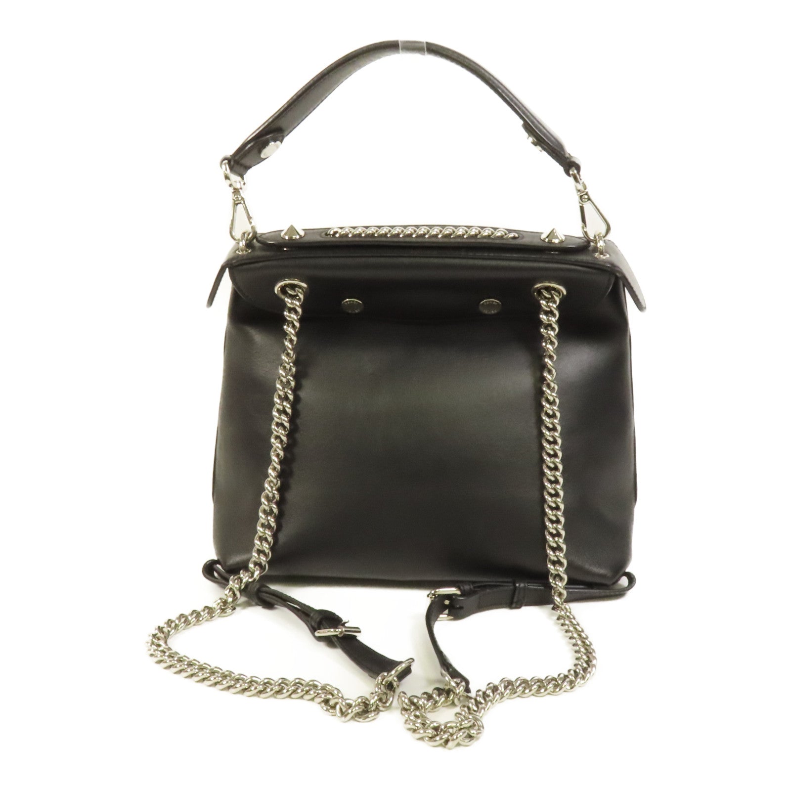 FENDI 牛皮皮革Back to School銀扣背包手挽袋兩用