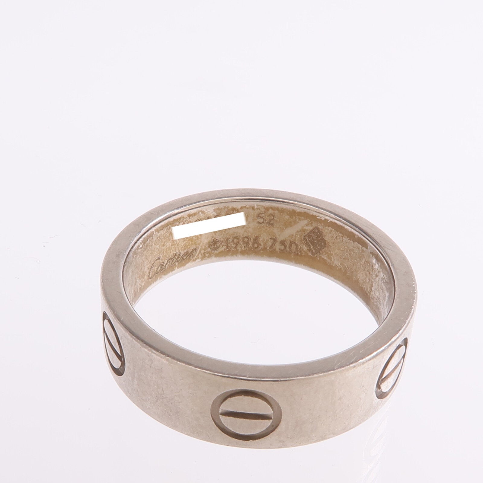 CARTIER 18K白金Love Ring戒指