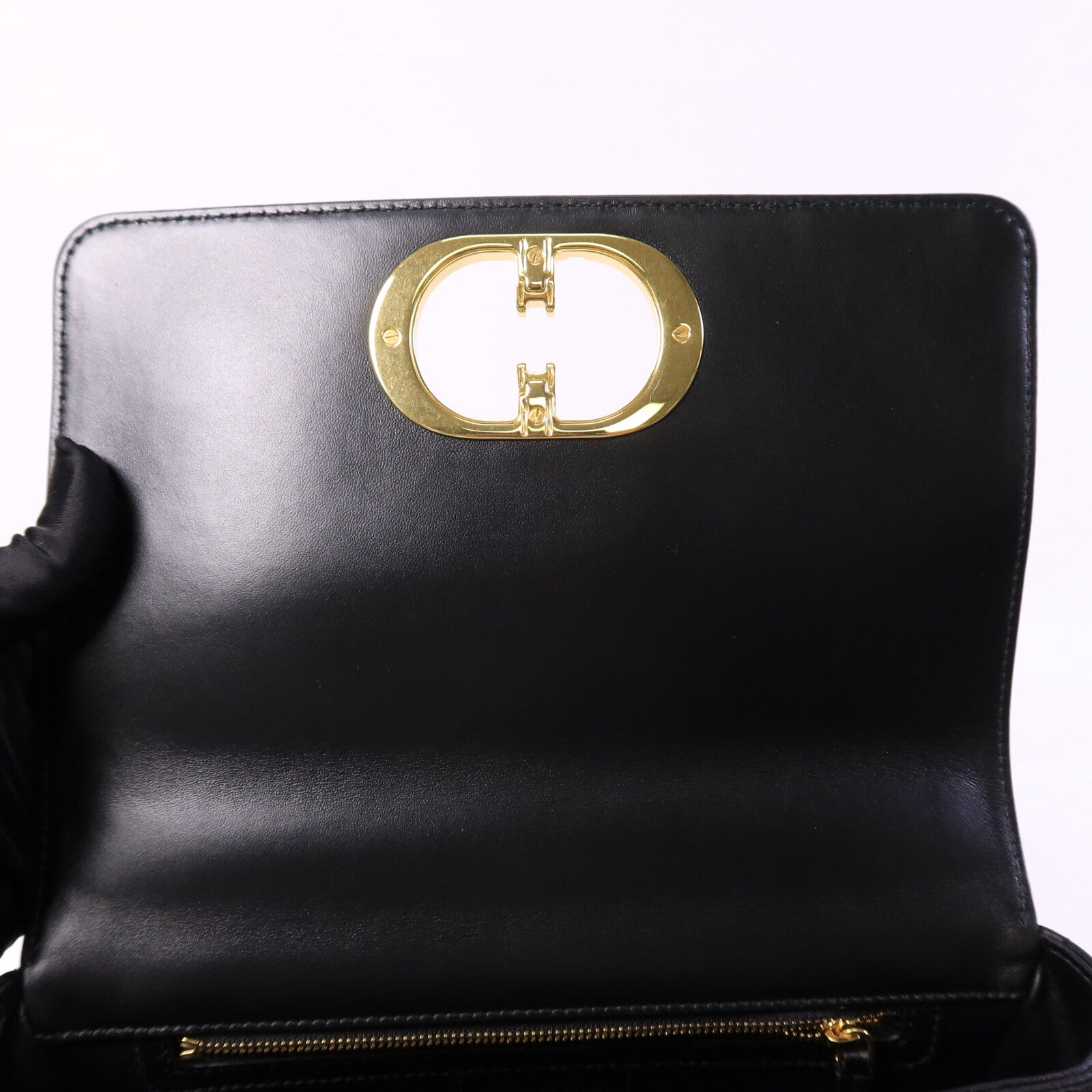 Dior 牛皮皮革Caro Medium鏈帶手挽肩背兩用袋