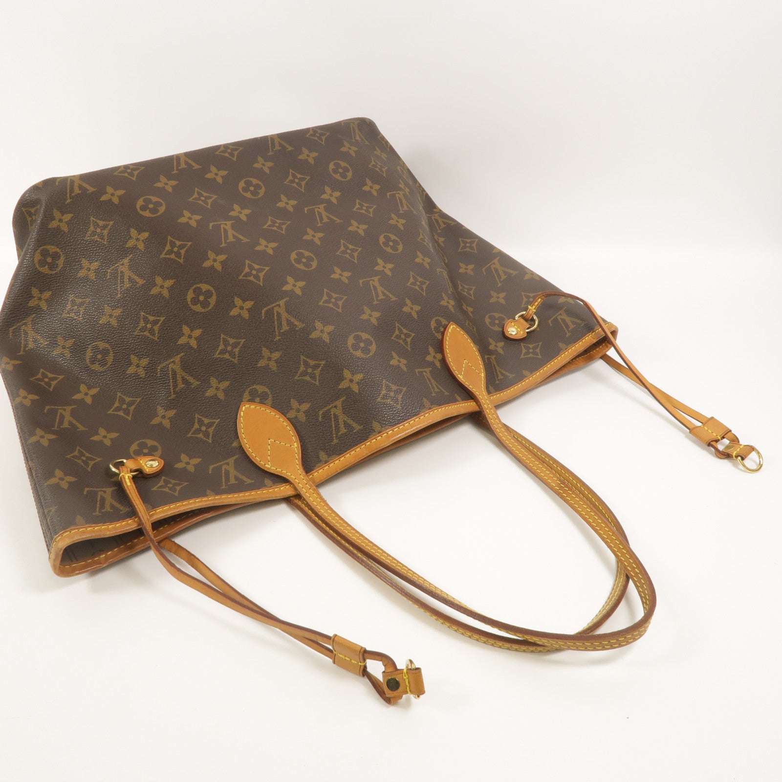 LOUIS VUITTON Monogram Neverfull PM金扣手挽袋