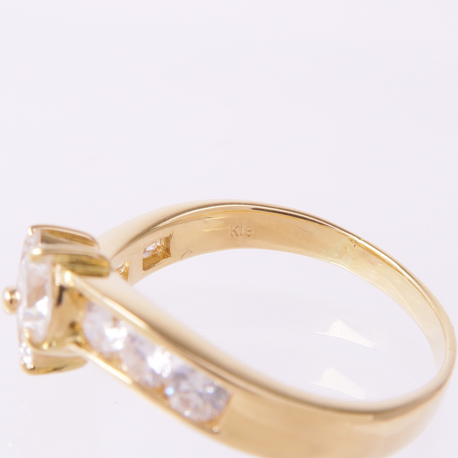 JEWELRY 【激減優惠】18K黃金Diamond Ring鑽石戒指US#5.75