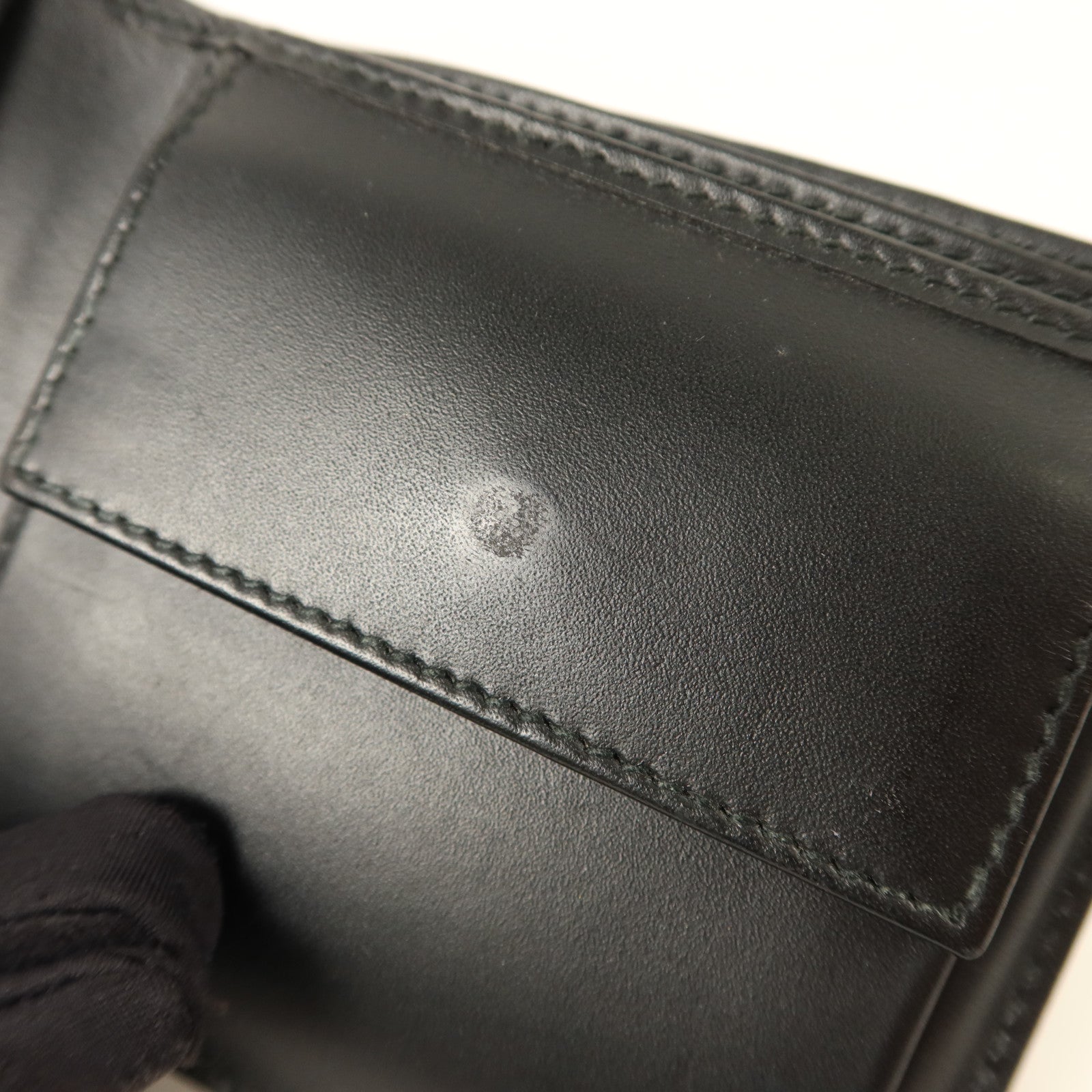 GUCCI 牛皮皮革Signature Wallet銀扣錢包