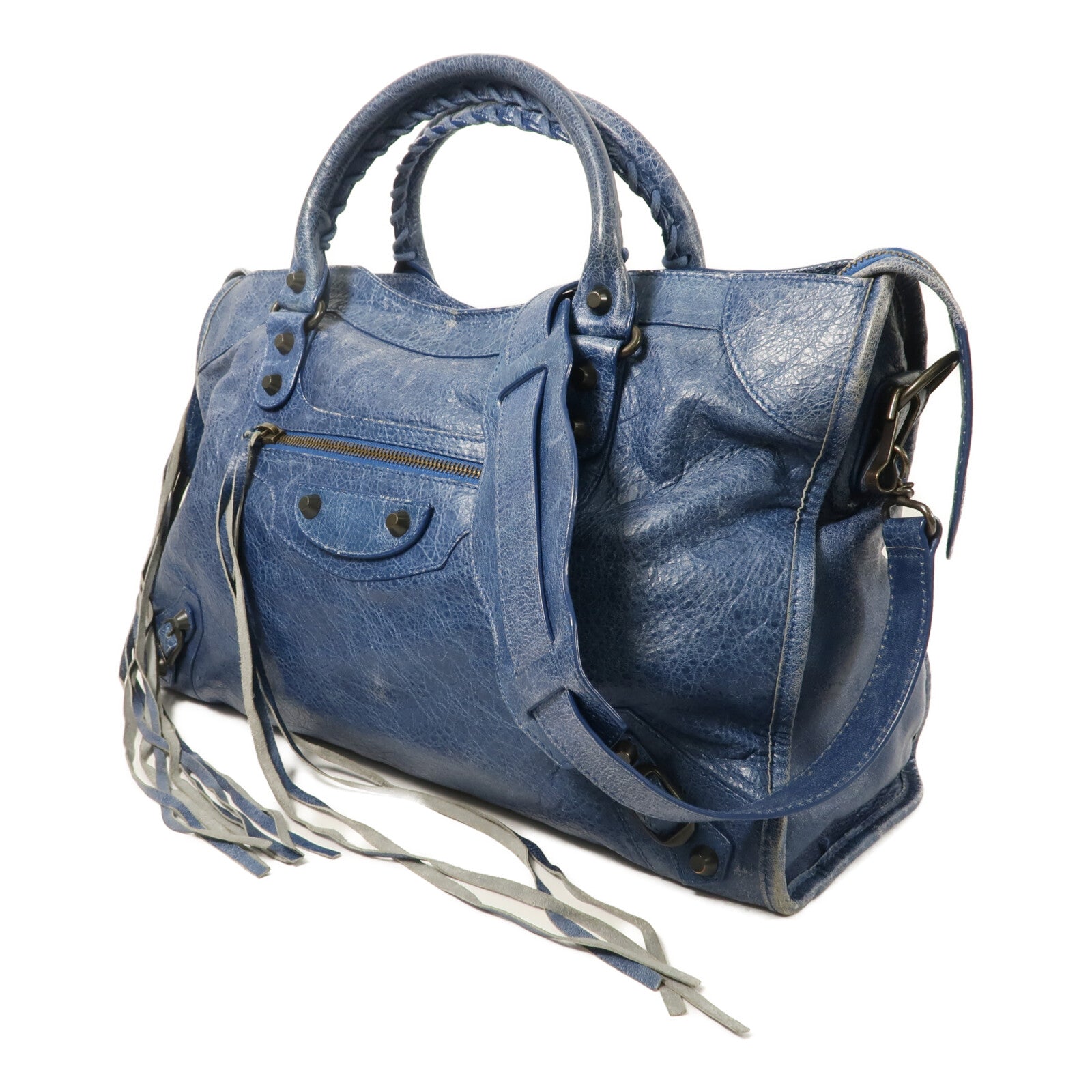 BALENCIAGA 羊皮皮革City手挽肩背兩用袋