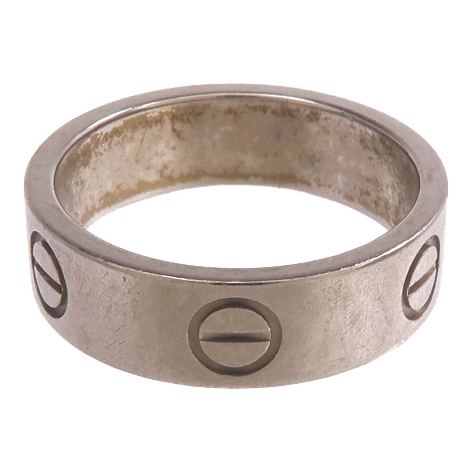 CARTIER 18K白金Love Ring戒指