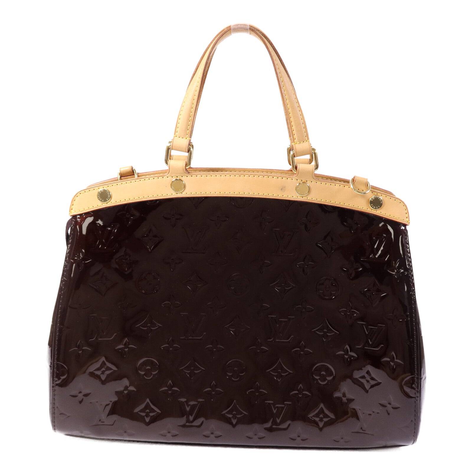 LOUIS VUITTON Monogram Vernis Brea MM金扣手挽肩背兩用袋