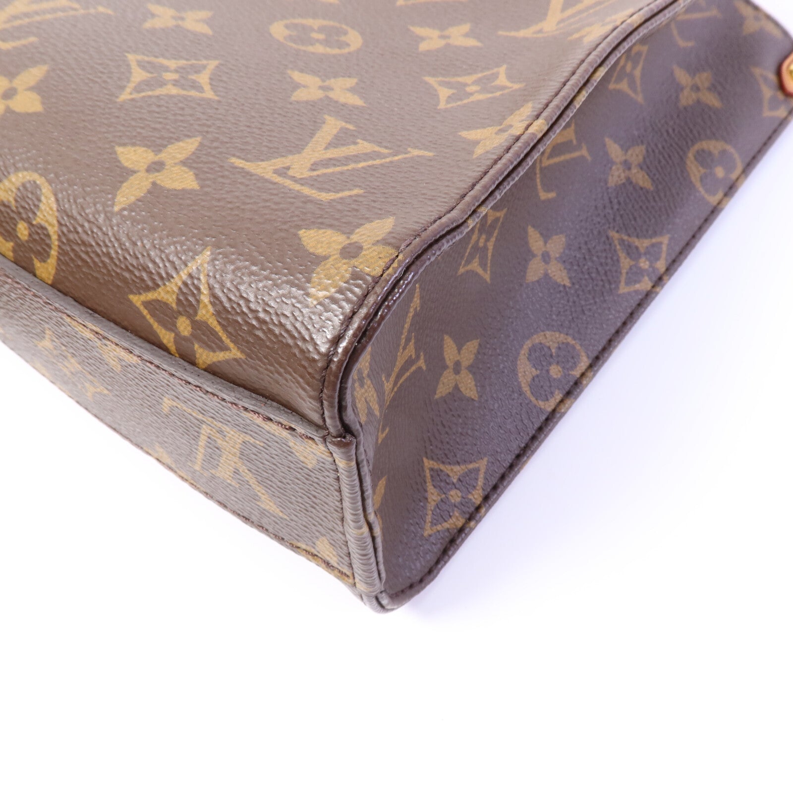 LOUIS VUITTON Monogram Sac Plat BB金扣手挽肩背兩用袋