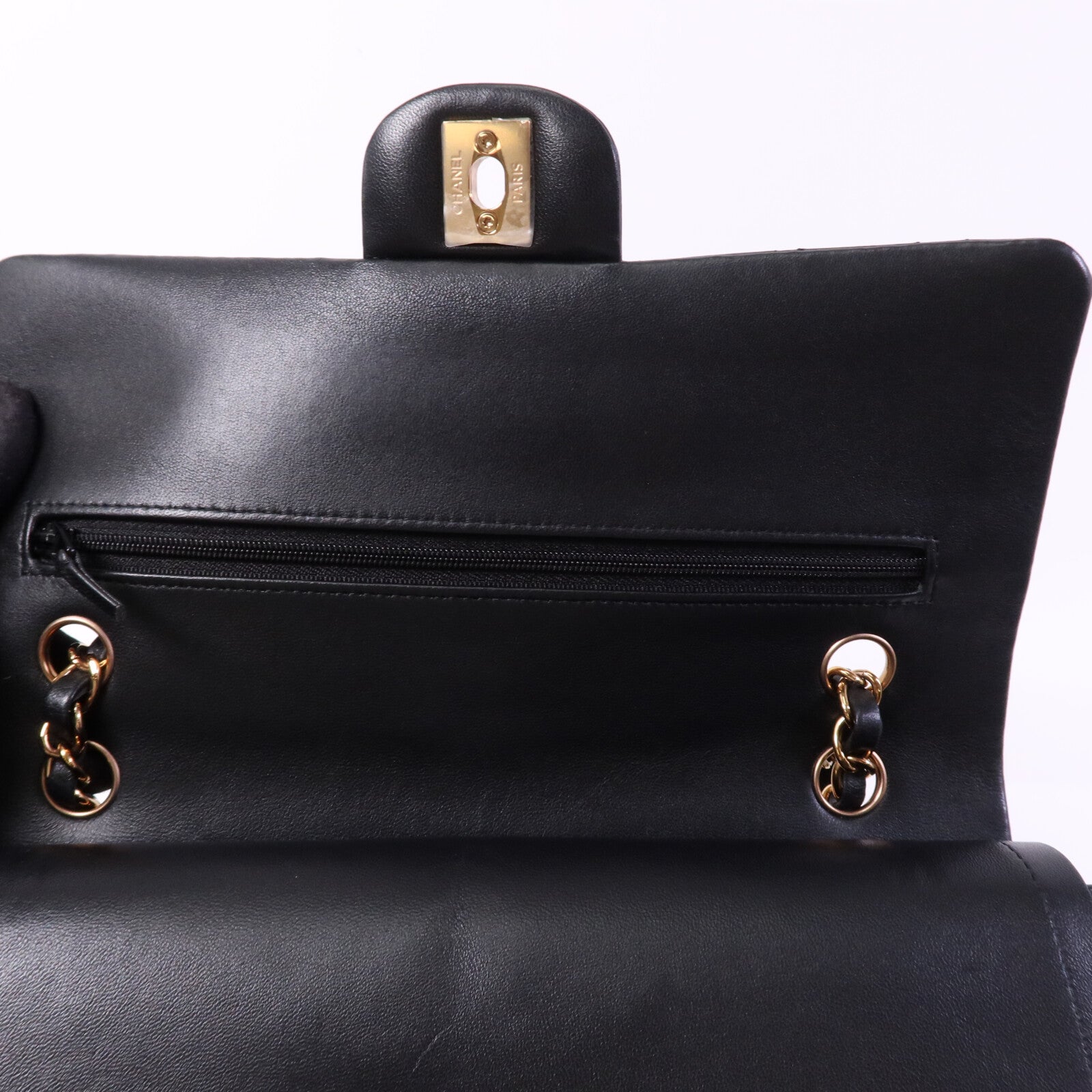 CHANEL 羊皮皮革Classic 25金扣鏈帶肩背袋
