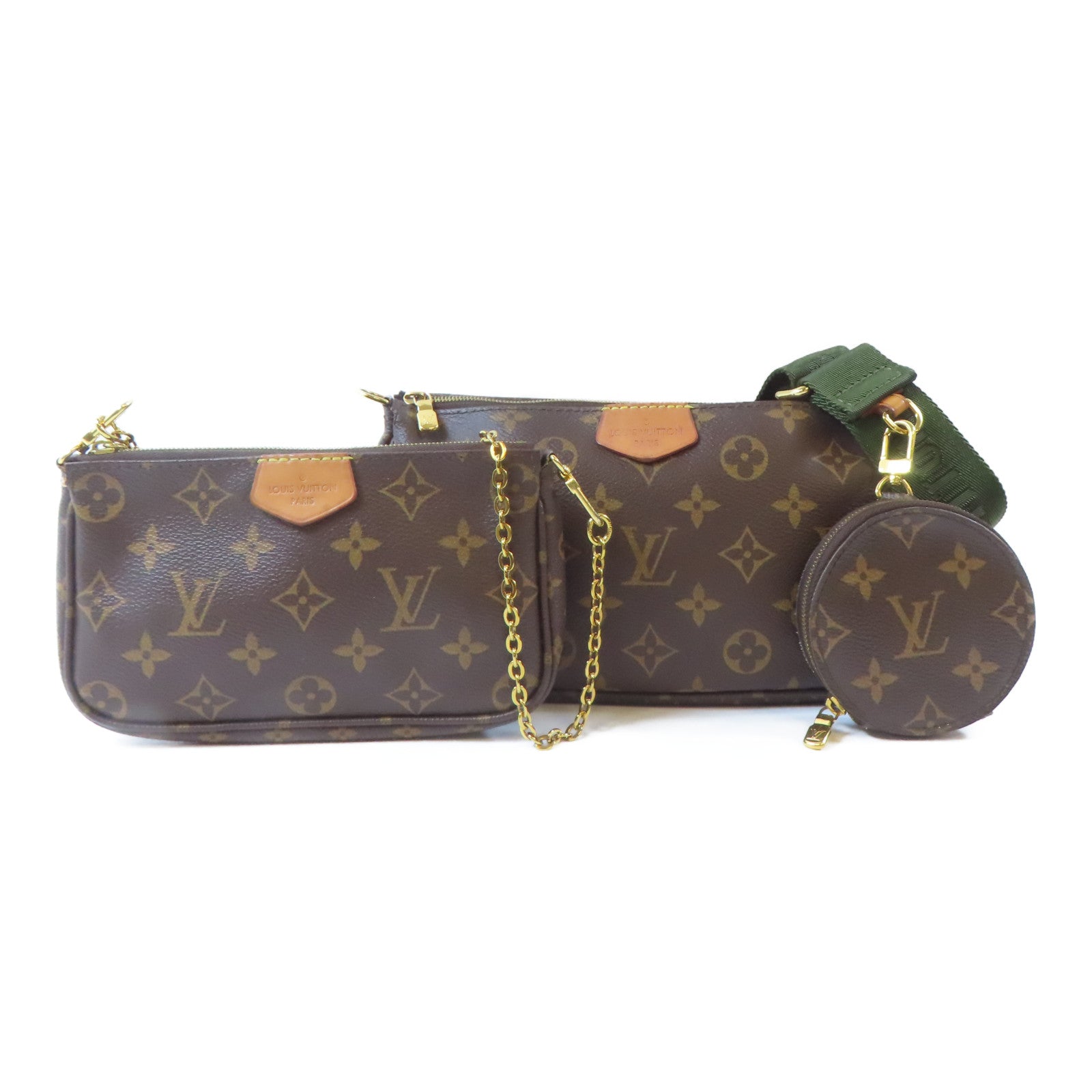 LOUIS VUITTON LV GHW Multi Pochette Accessoires 2 Way Bag M44813 Monogram Brown