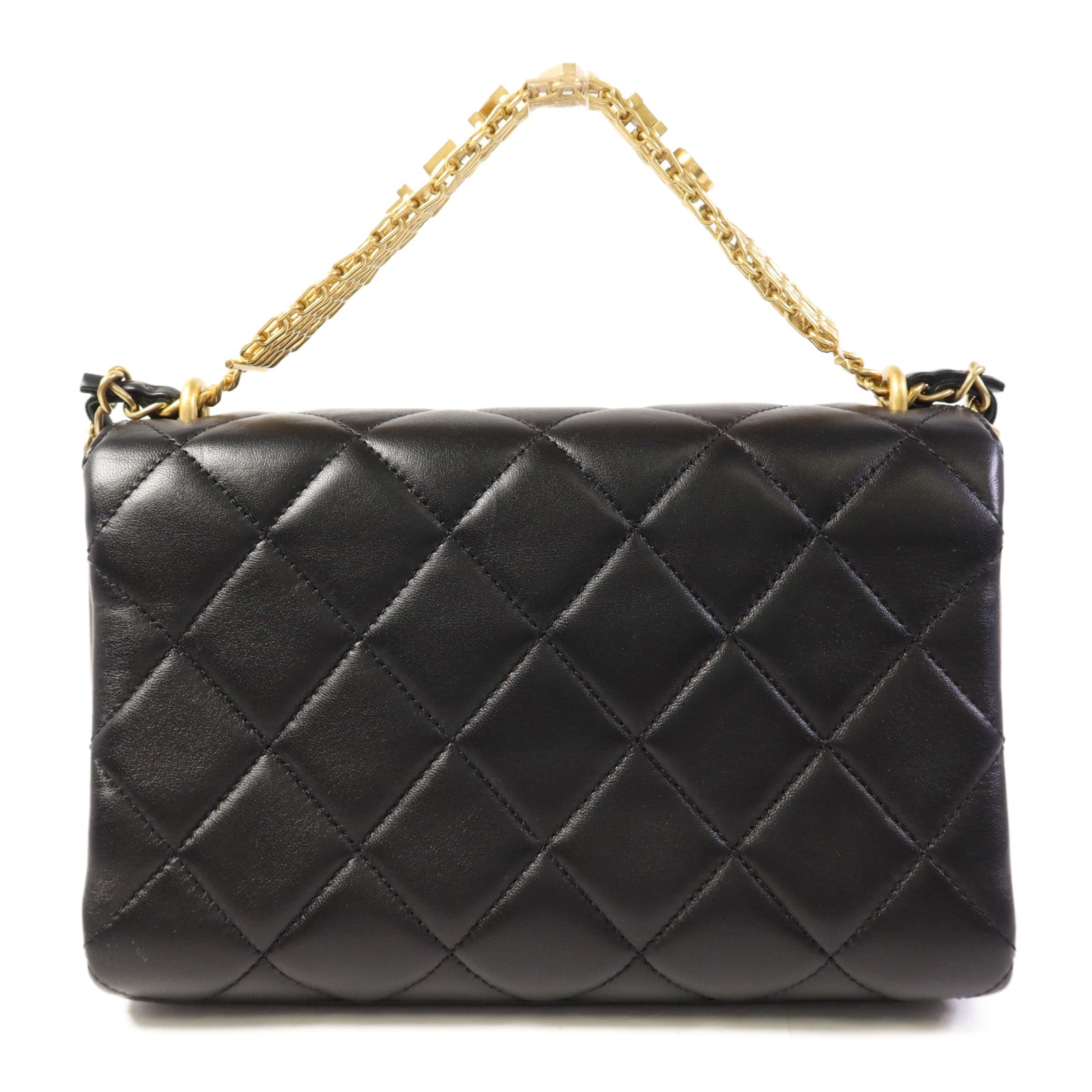 CHANEL 羊皮皮革2 Way Shoulder Bag金扣手挽肩背兩用袋