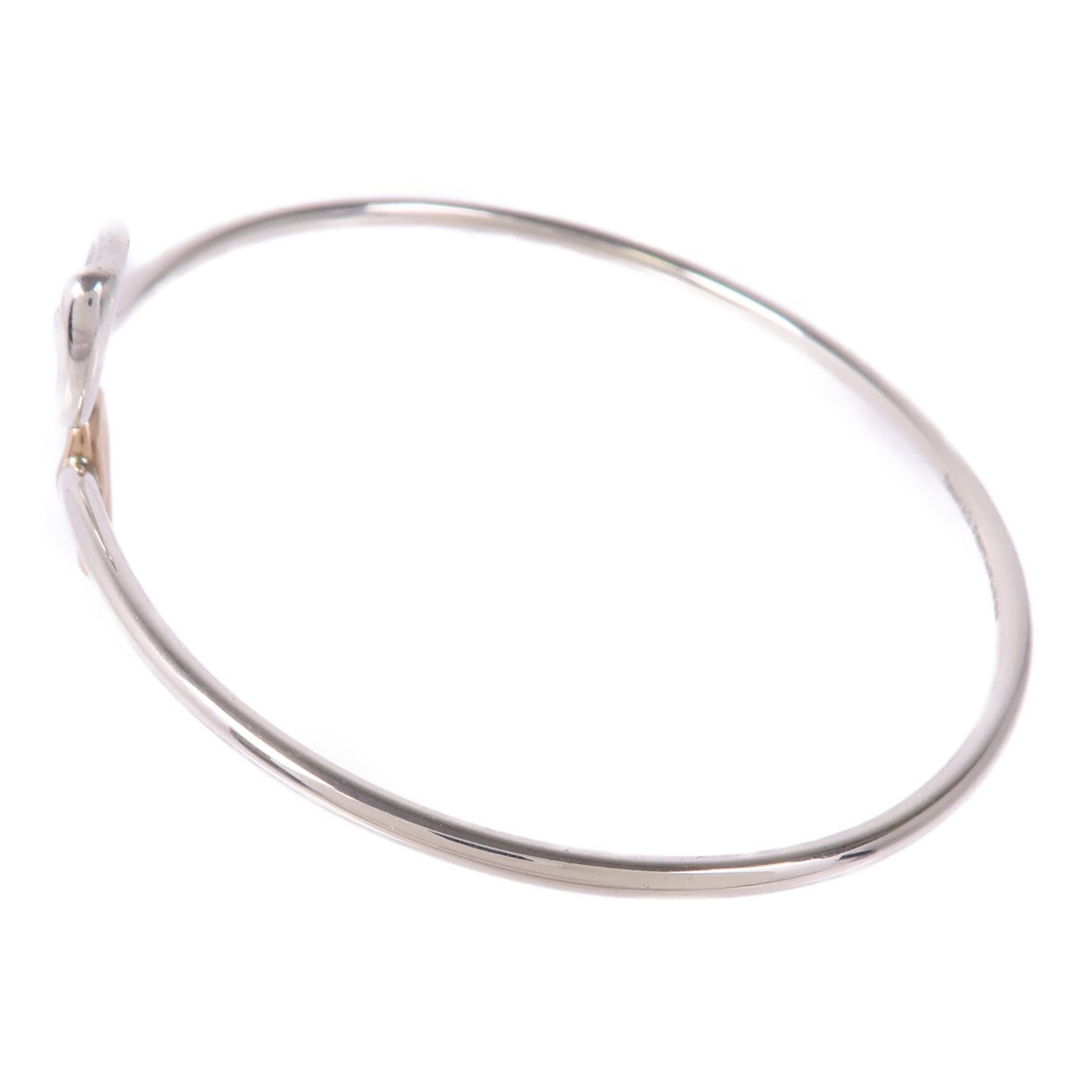 TIFFANY＆CO 925純銀/18K玫瑰金Double Open Heart Bracelet手鐲
