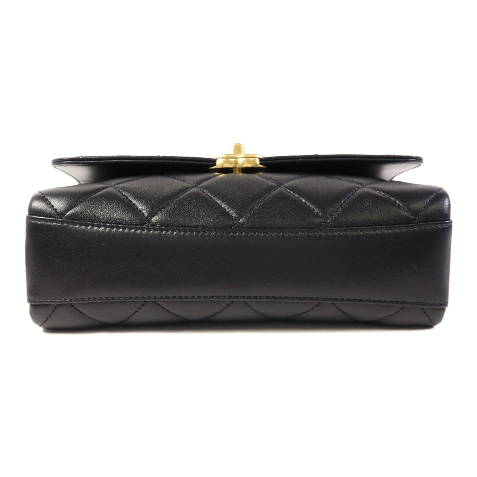 CHANEL 羊皮皮革2 Way Shoulder Bag金扣手挽肩背兩用袋