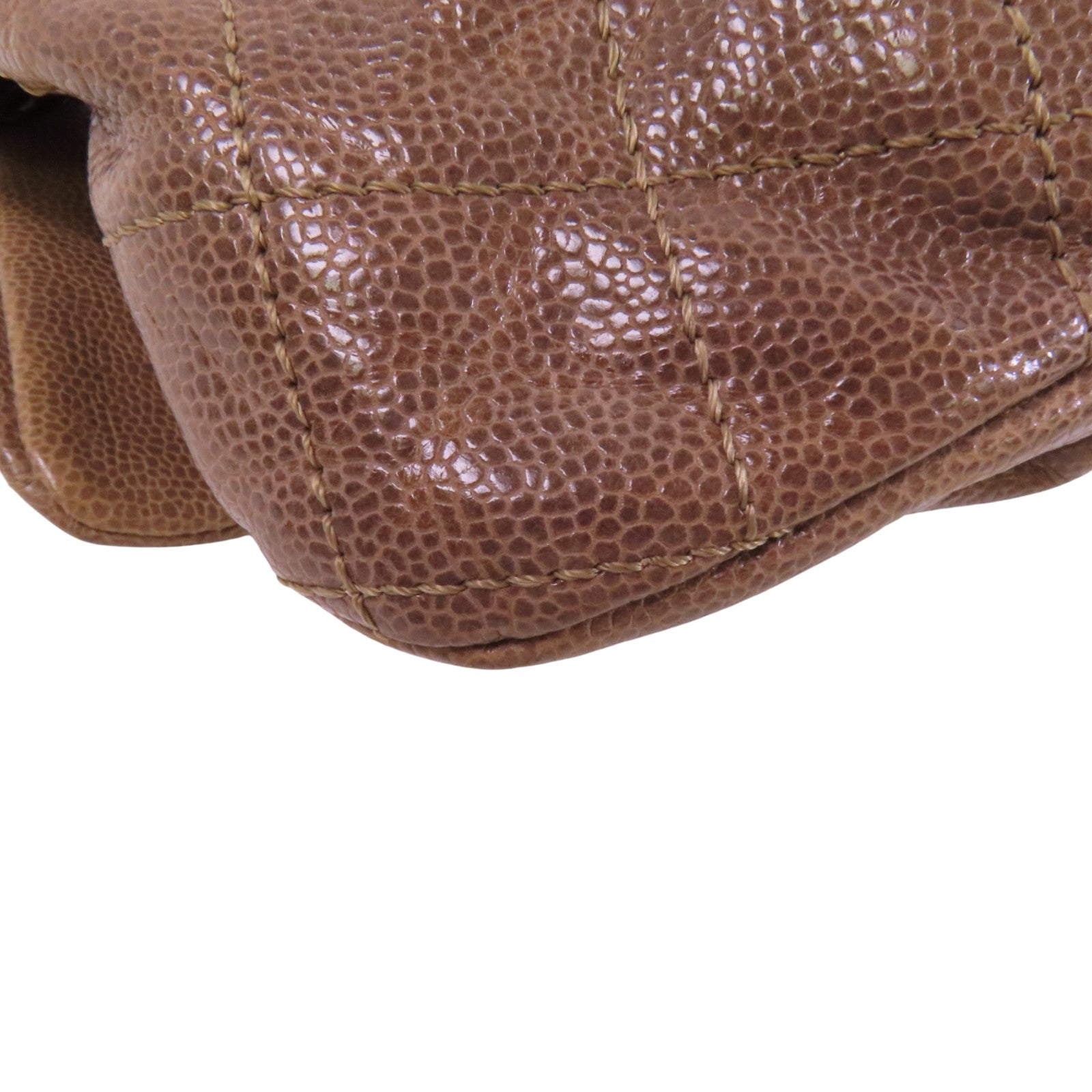 CHANEL 牛皮皮革Chain Shoulder Bag銀扣鏈帶肩背袋