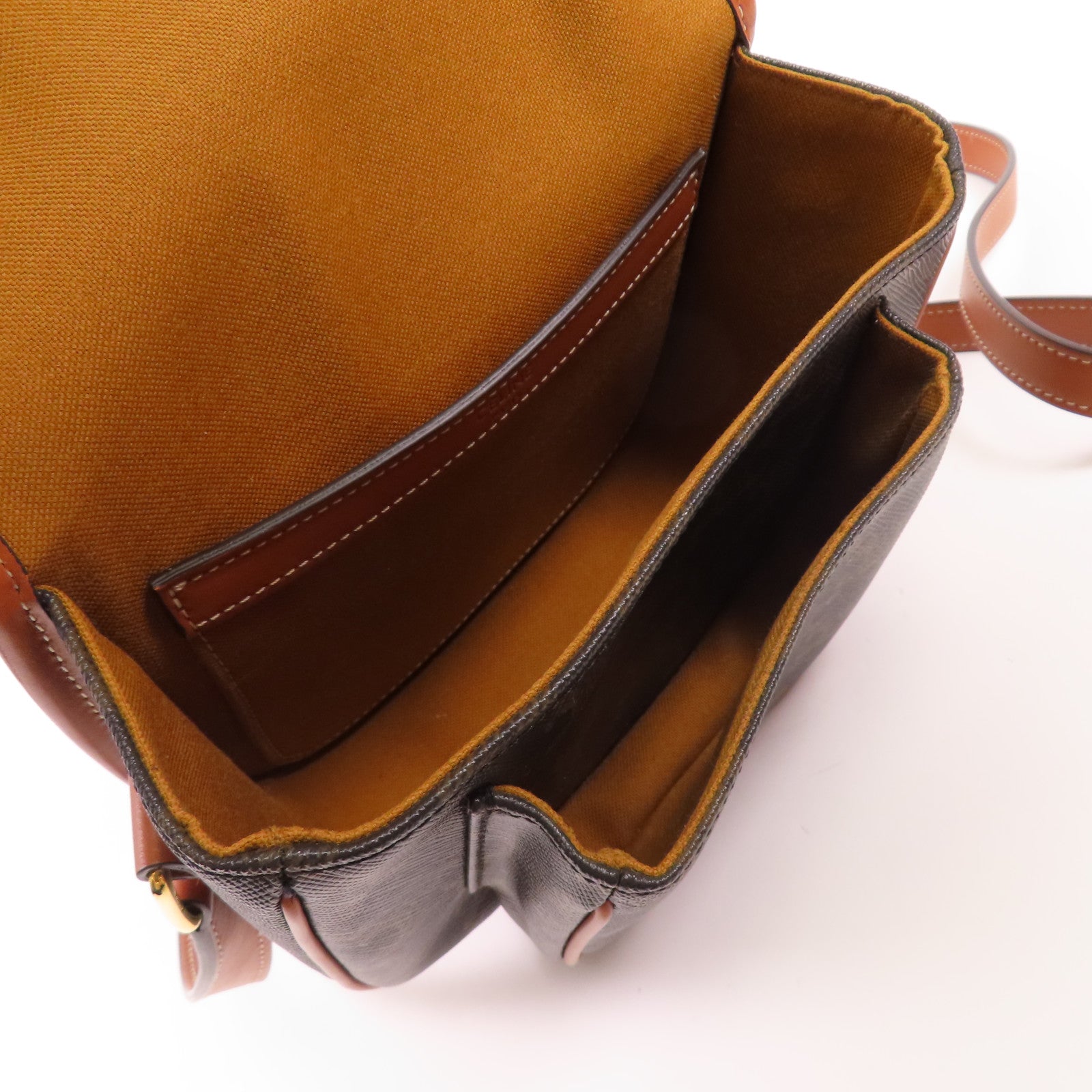 CELINE 塗層帆布Medium Folco金扣肩背袋