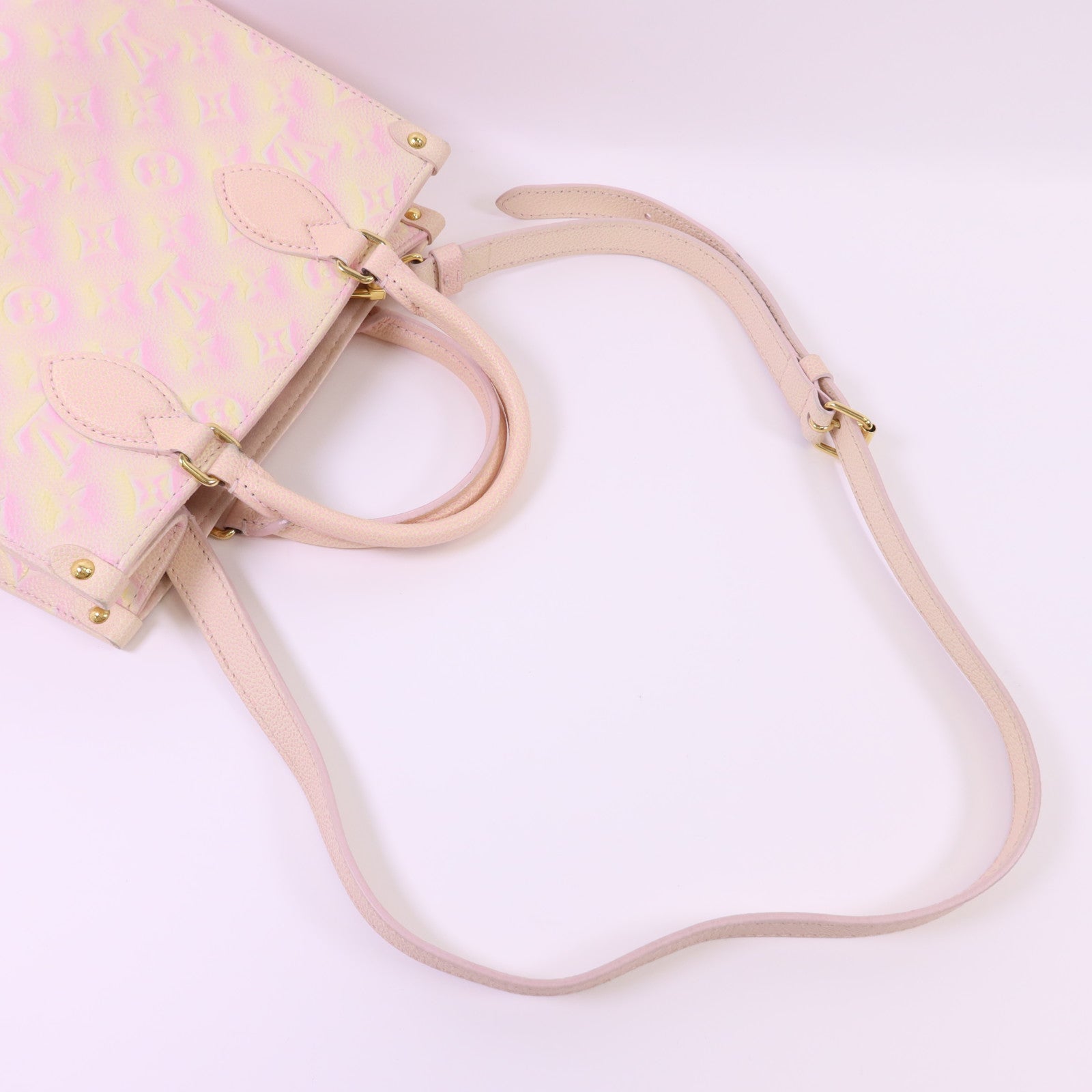 LOUIS VUITTON Monogram Empreinte On The Go PM金扣手挽肩背兩用袋