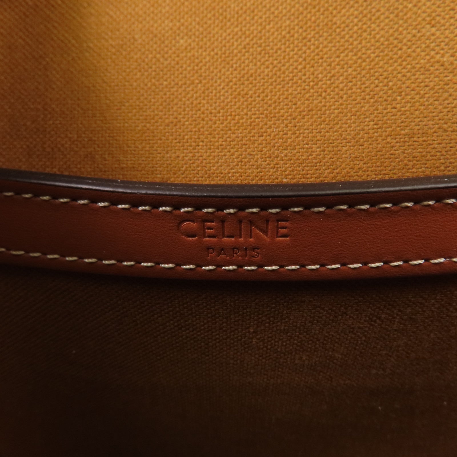CELINE 塗層帆布Medium Folco金扣肩背袋