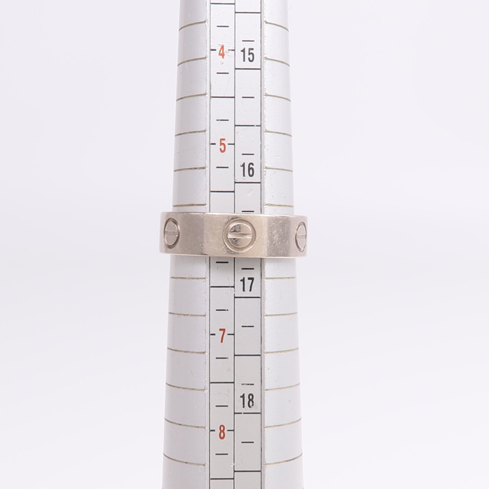CARTIER 18K白金Love Ring戒指
