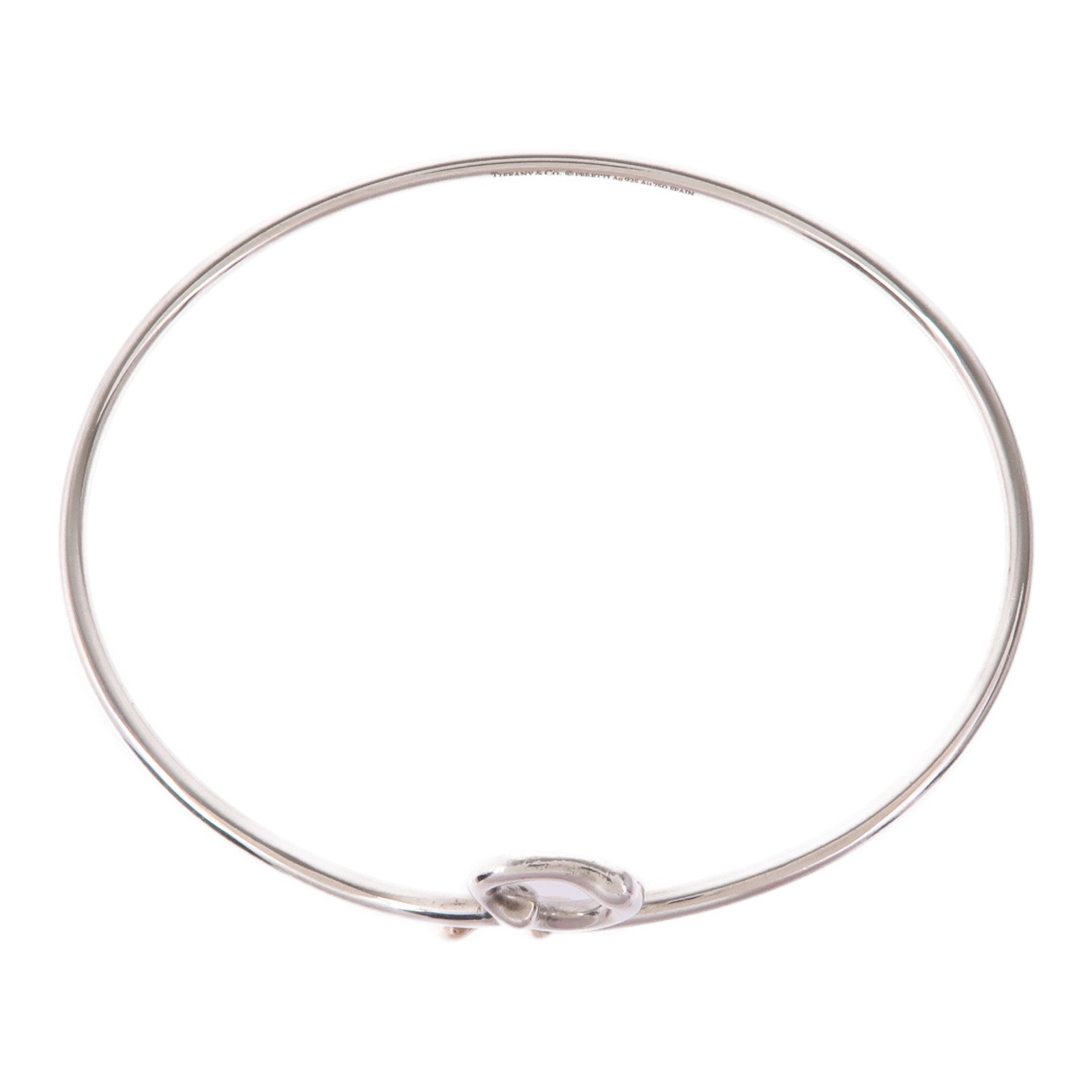 TIFFANY＆CO 925純銀/18K玫瑰金Double Open Heart Bracelet手鐲