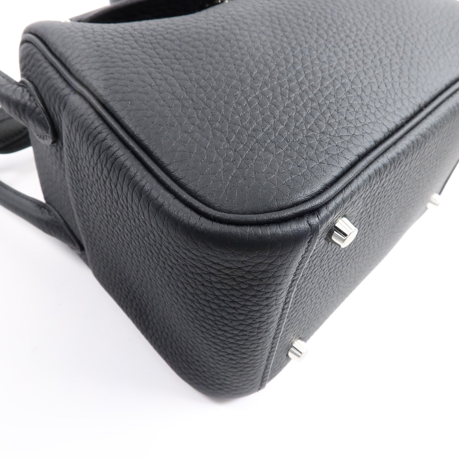 HERMES Clemence皮革Mini Lindy手挽肩背兩用袋