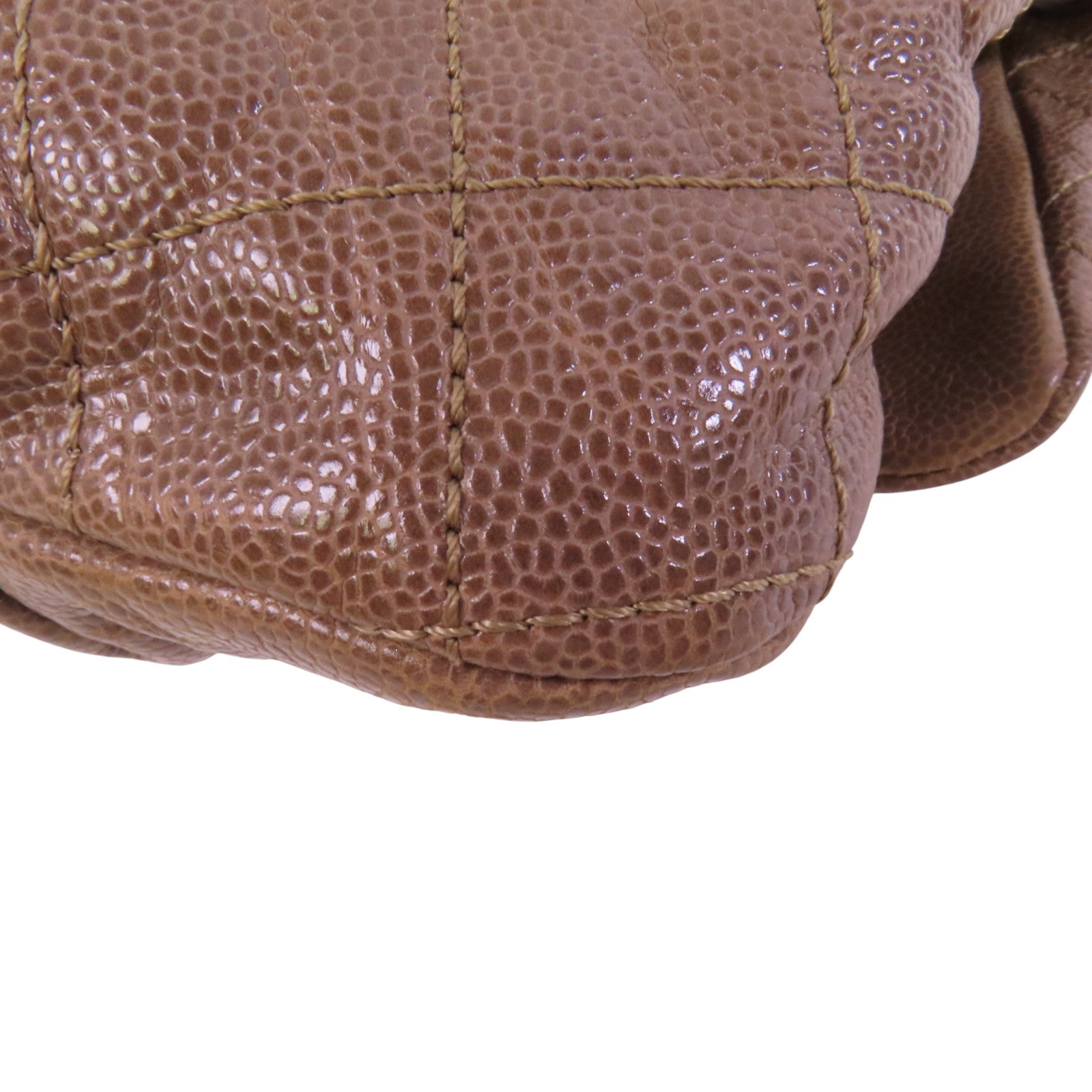 CHANEL 牛皮皮革Chain Shoulder Bag銀扣鏈帶肩背袋