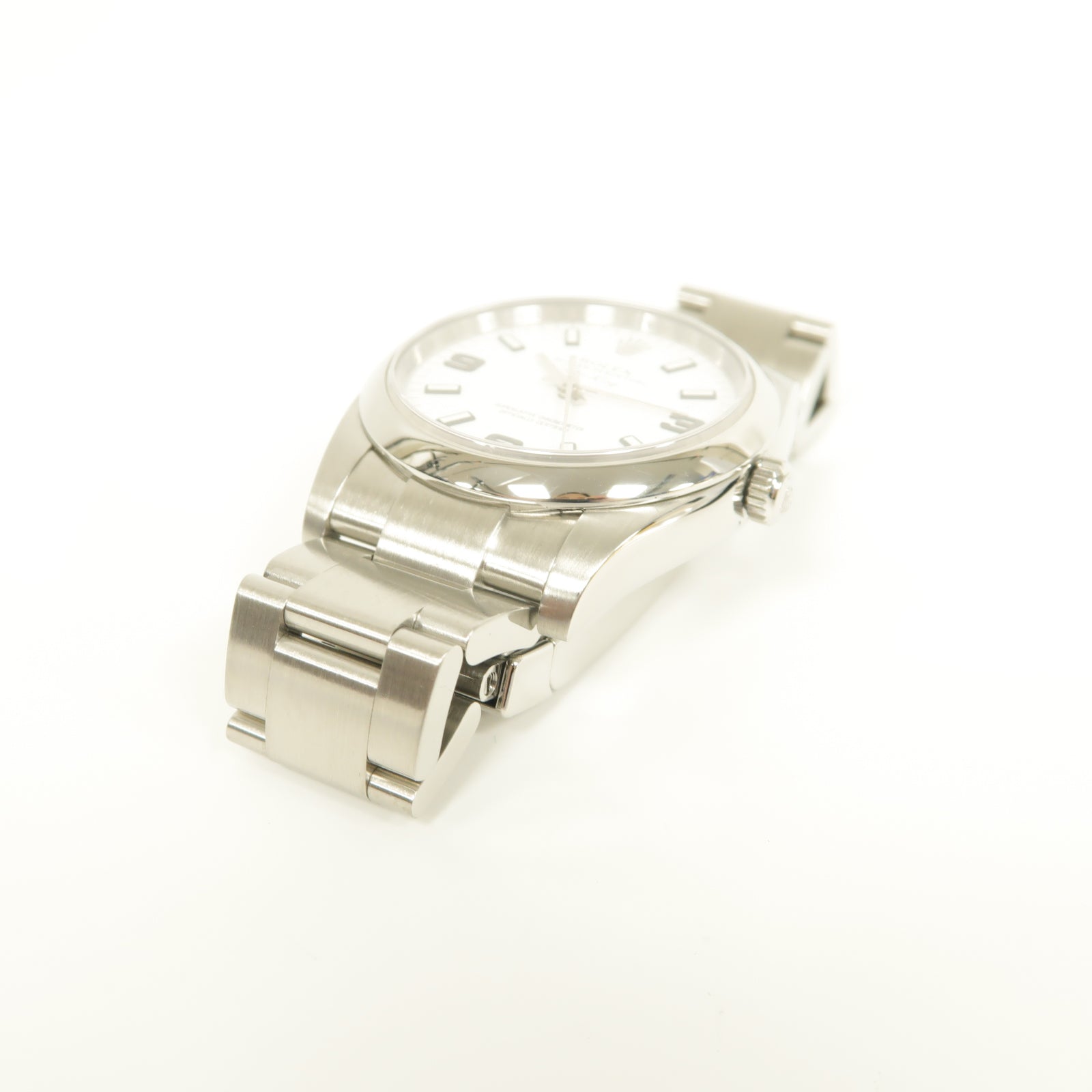 ROLEX Oyster Perpetual不鏽鋼手錶自動機芯白色