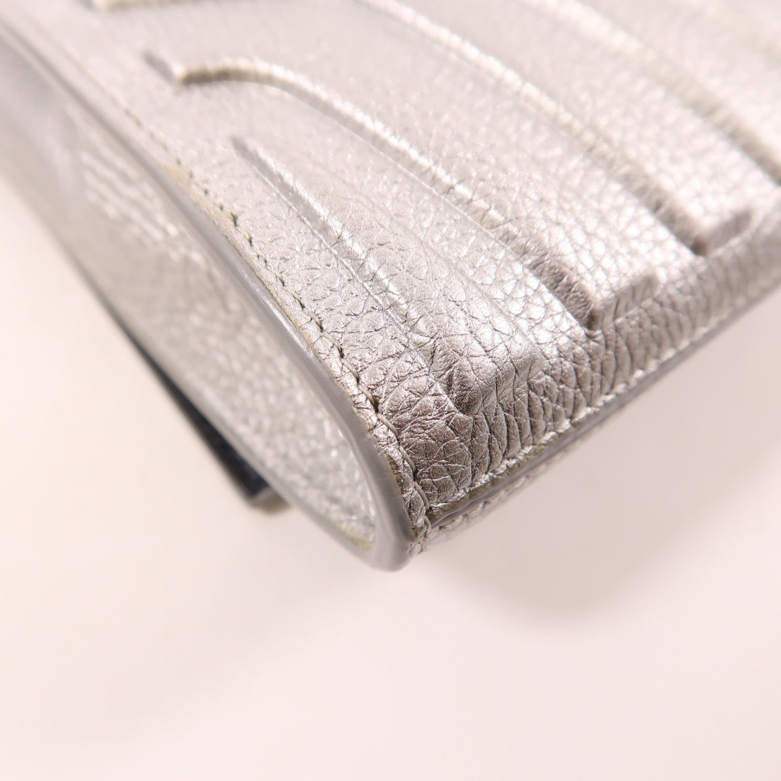 BALENCIAGA 皮革Car Phone Holder Bag銀扣肩背袋