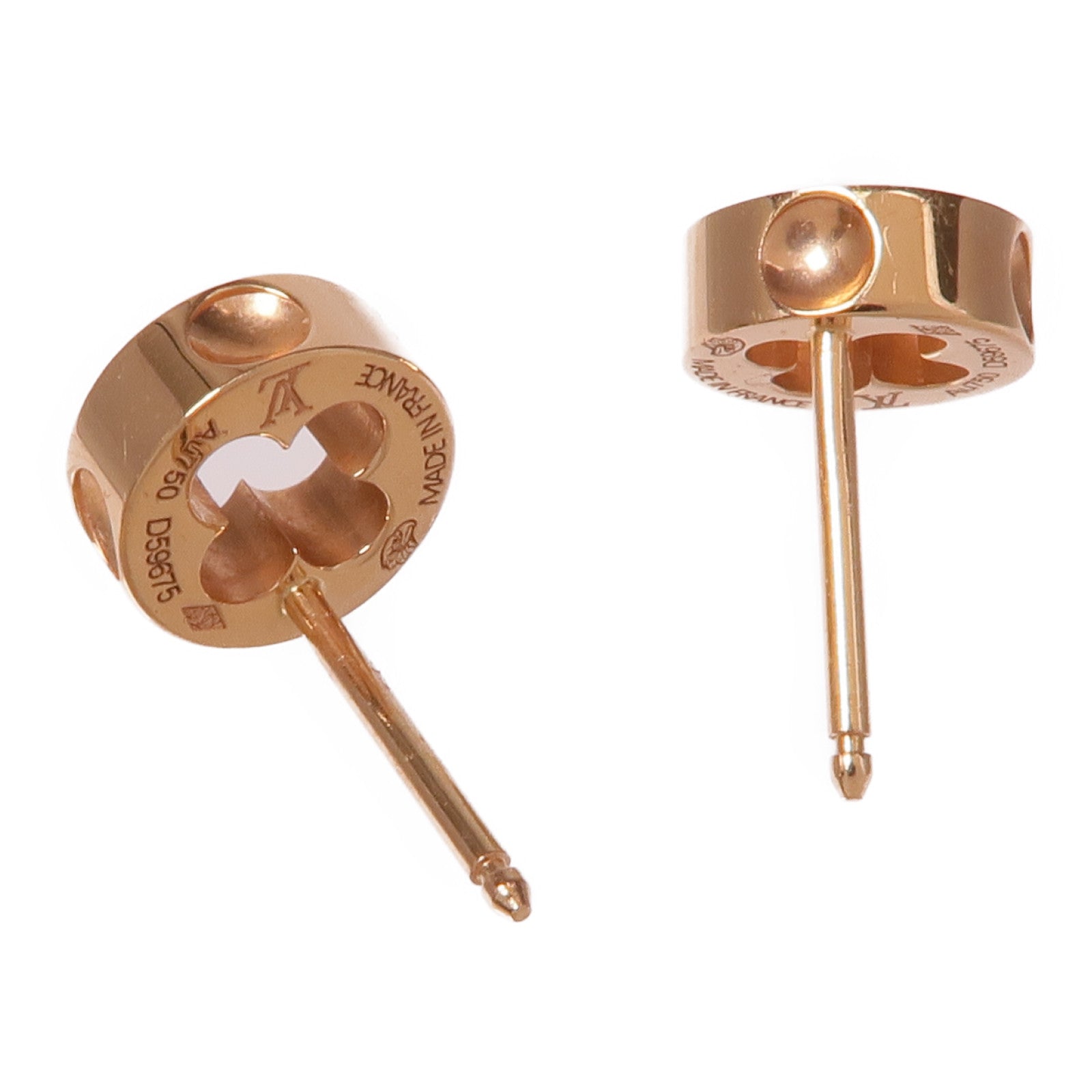 LOUIS VUITTON 18K玫瑰金Empreinte Ear Studs耳環