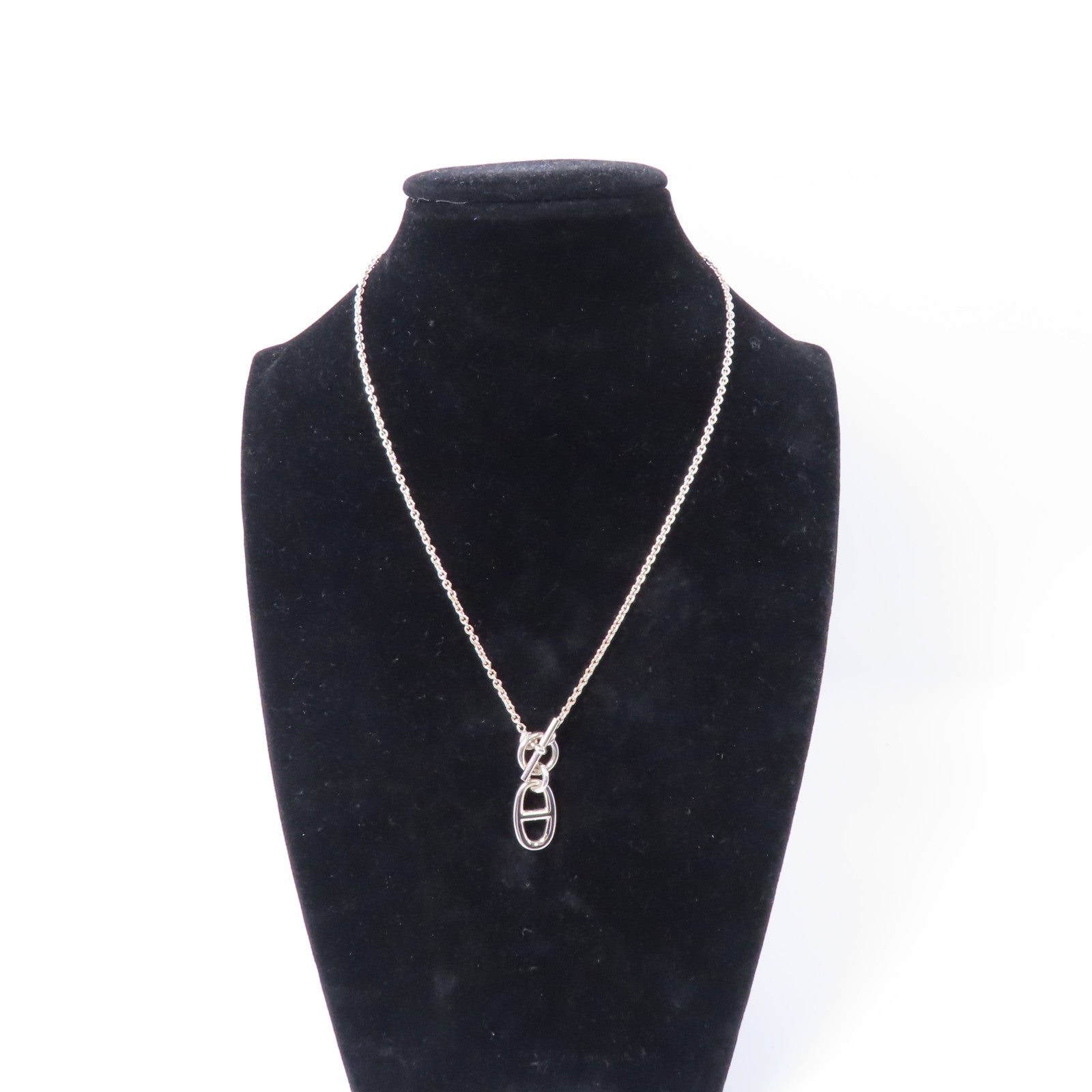 HERMES 925純銀Chaine D'ancre Pendant項鍊銀色