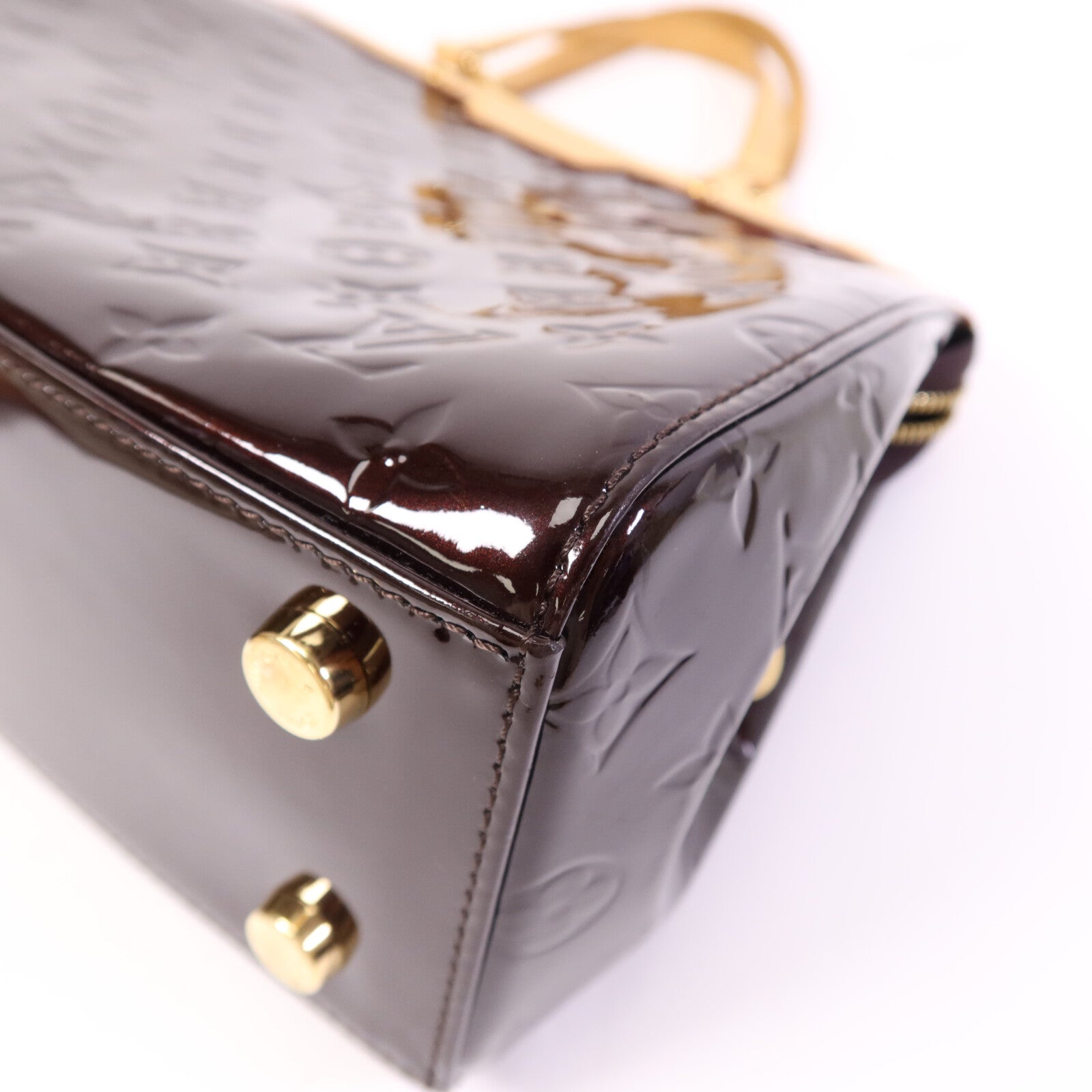 LOUIS VUITTON Monogram Vernis Brea MM金扣手挽肩背兩用袋