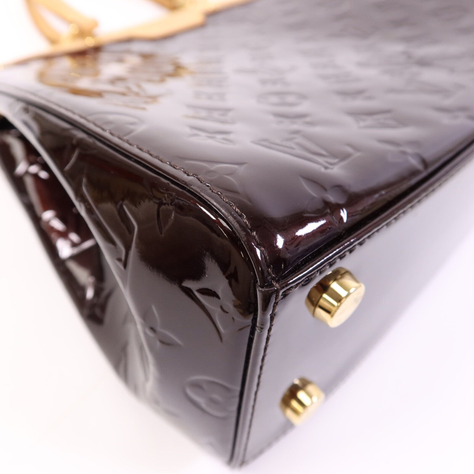LOUIS VUITTON Monogram Vernis Brea MM金扣手挽肩背兩用袋