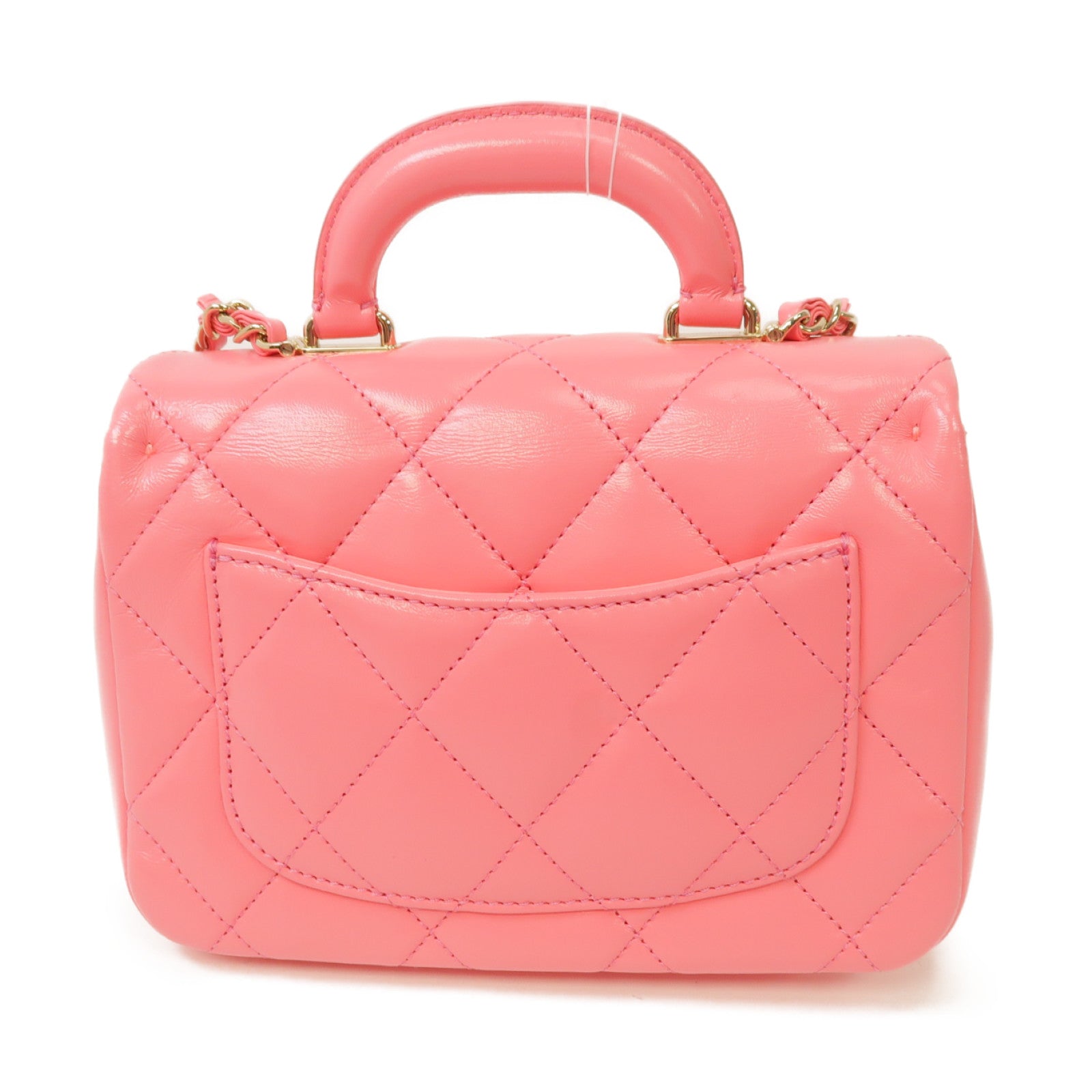 CHANEL 【激減優惠】菱格牛皮皮革Cruise 2 Way Chain Shoulder Bag金扣手挽肩背兩用袋粉紅色