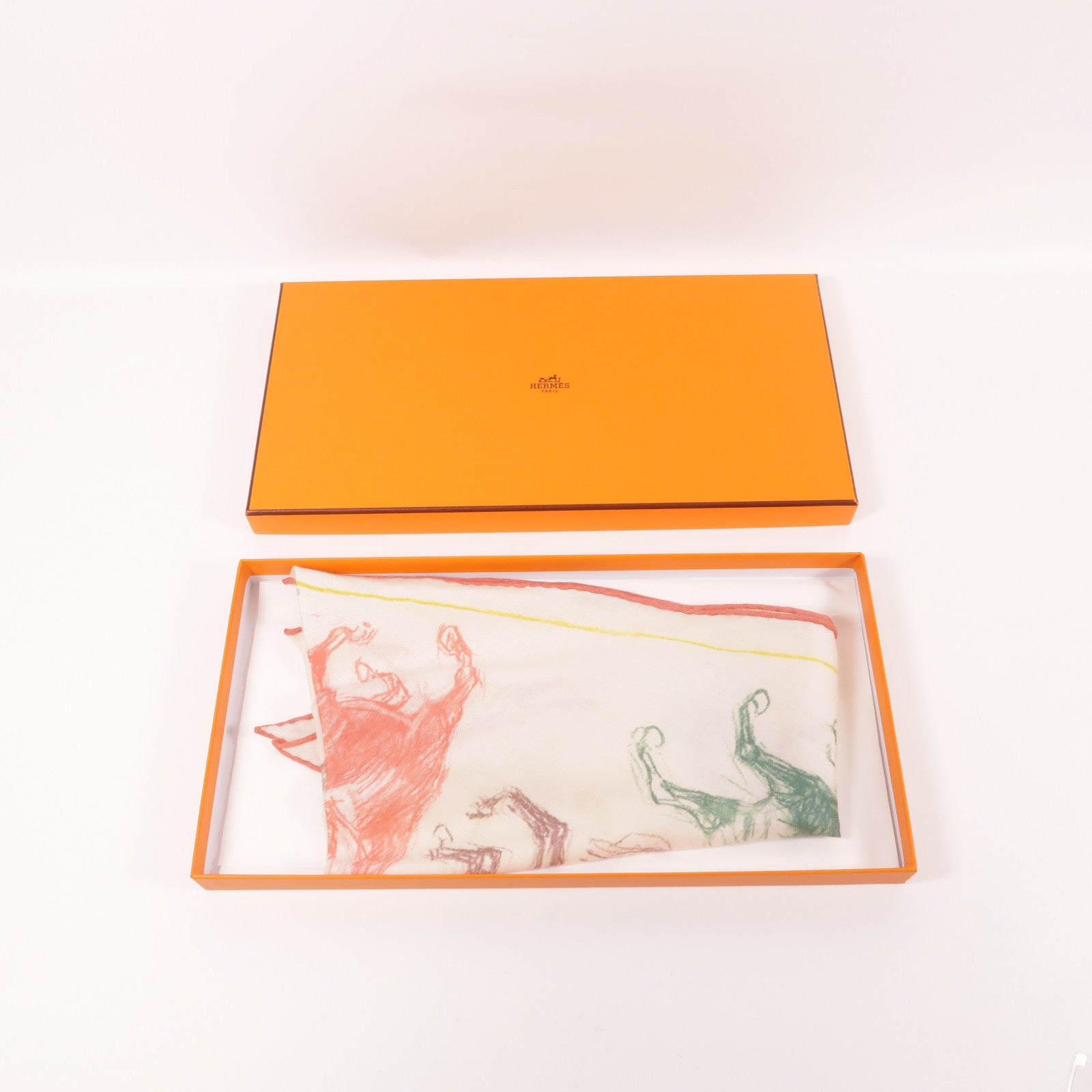 HERMES 羊絨/絲質Scarf圍巾