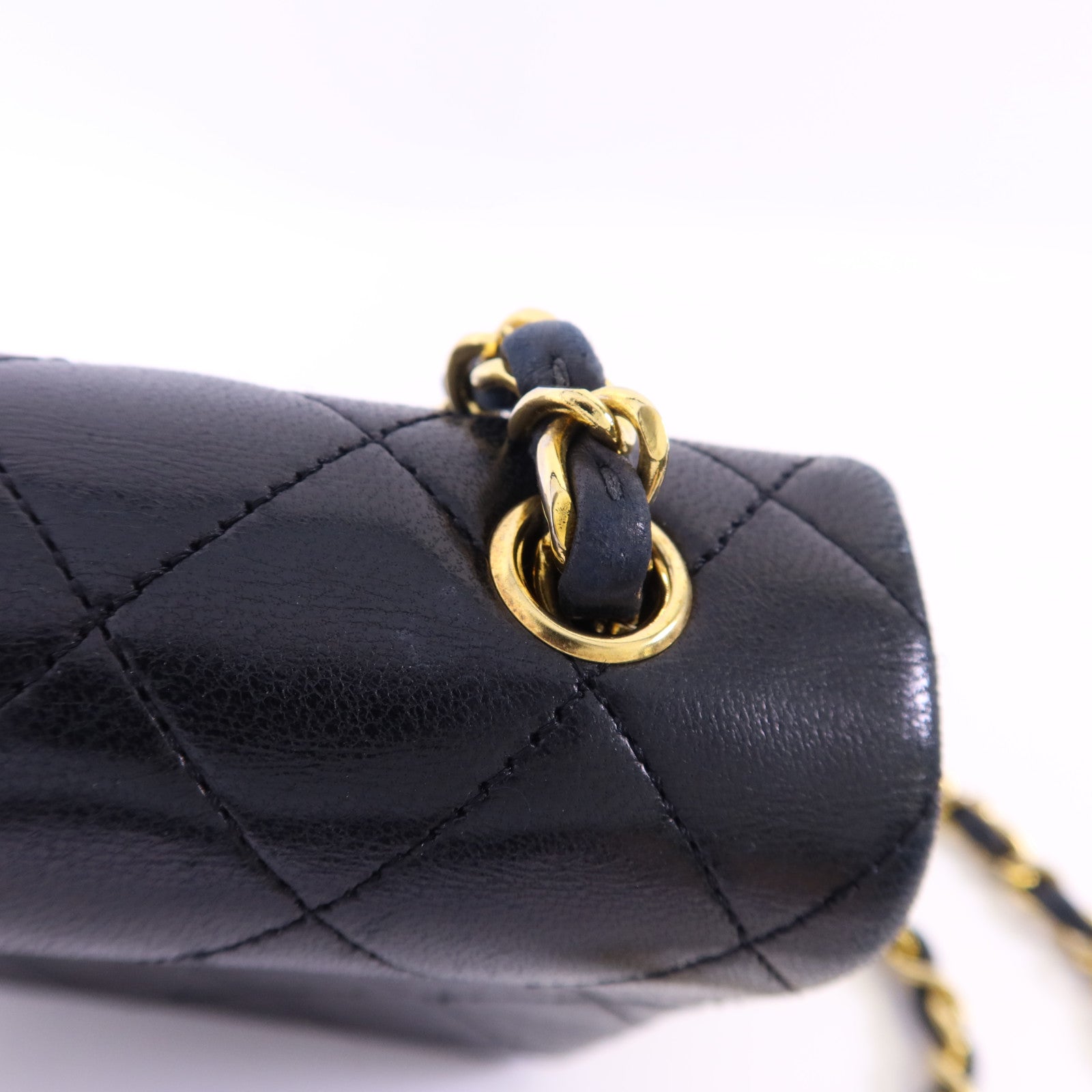 CHANEL 牛皮皮革Chain Shoulder Bag金扣鏈帶肩背袋
