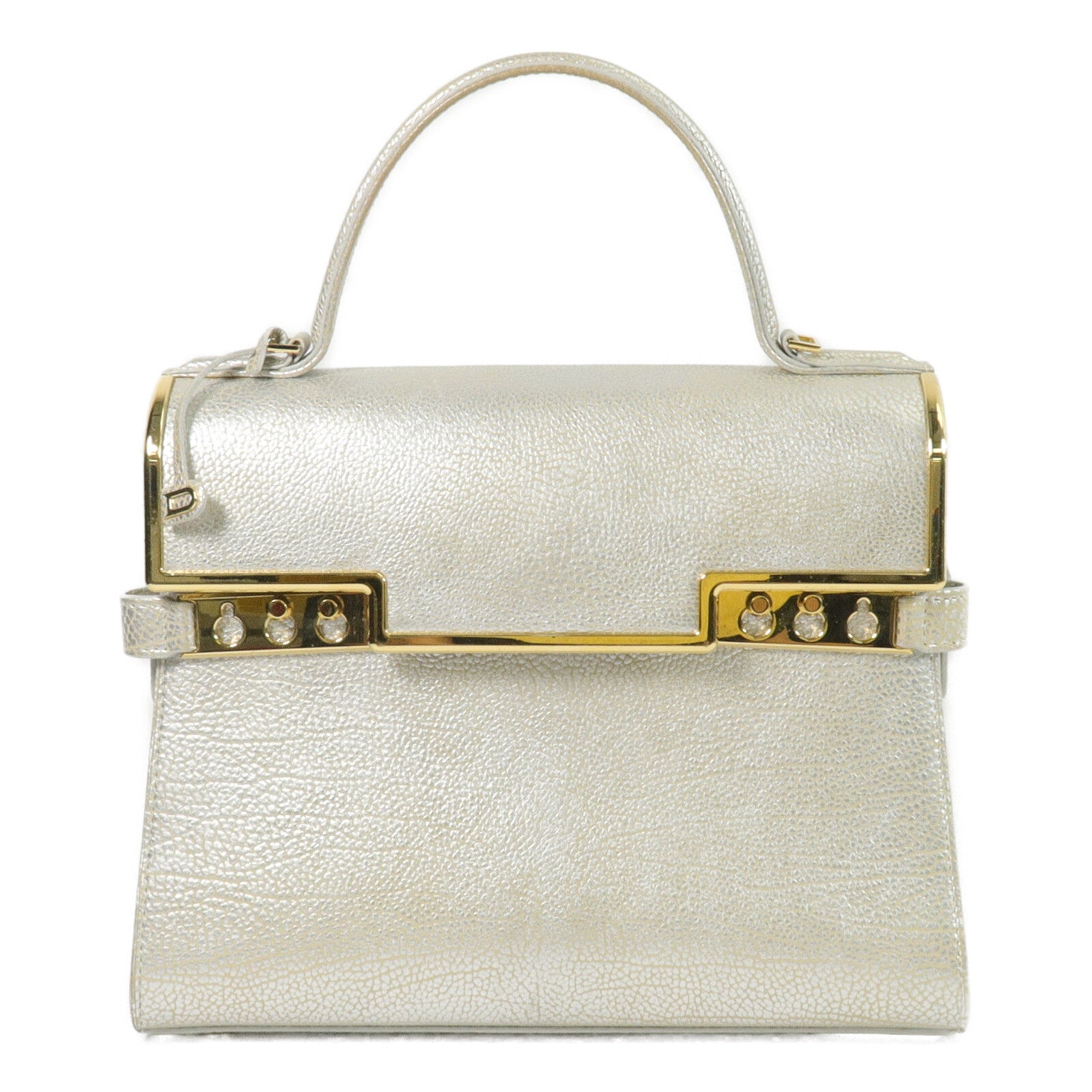 Delvaux 牛皮皮革Tempete MM手挽袋