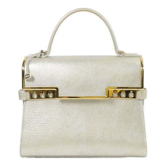 Delvaux 牛皮皮革Tempete MM手挽袋
