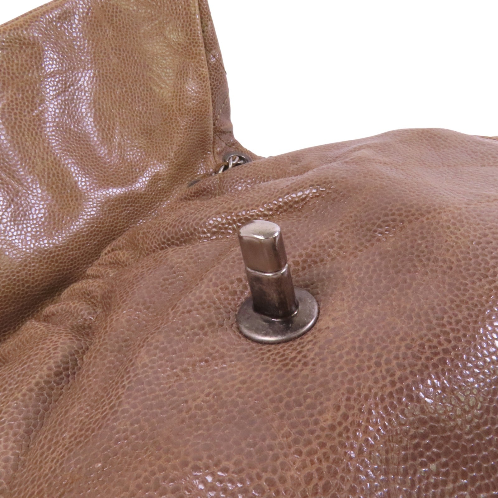 CHANEL 牛皮皮革Chain Shoulder Bag銀扣鏈帶肩背袋