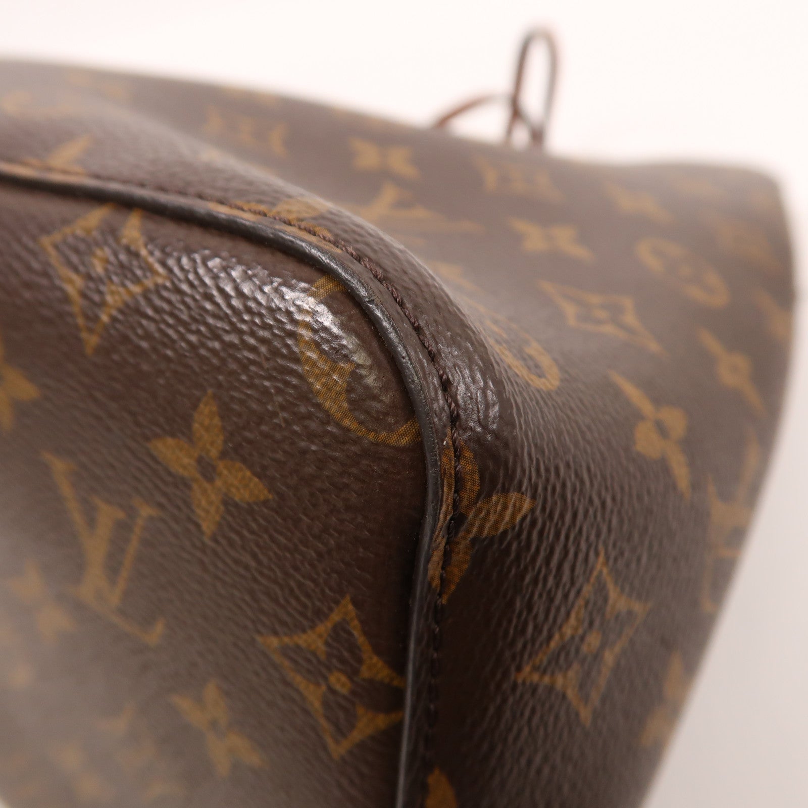 LOUIS VUITTON Monogram NeoNoe MM金扣肩背袋棕色