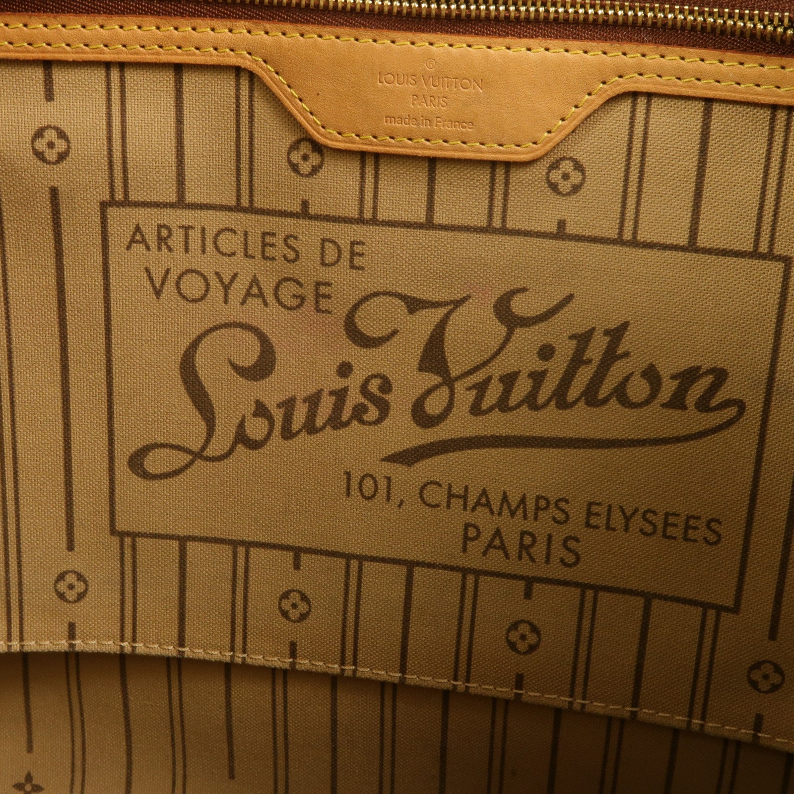 LOUIS VUITTON Monogram Neverfull PM金扣手挽袋