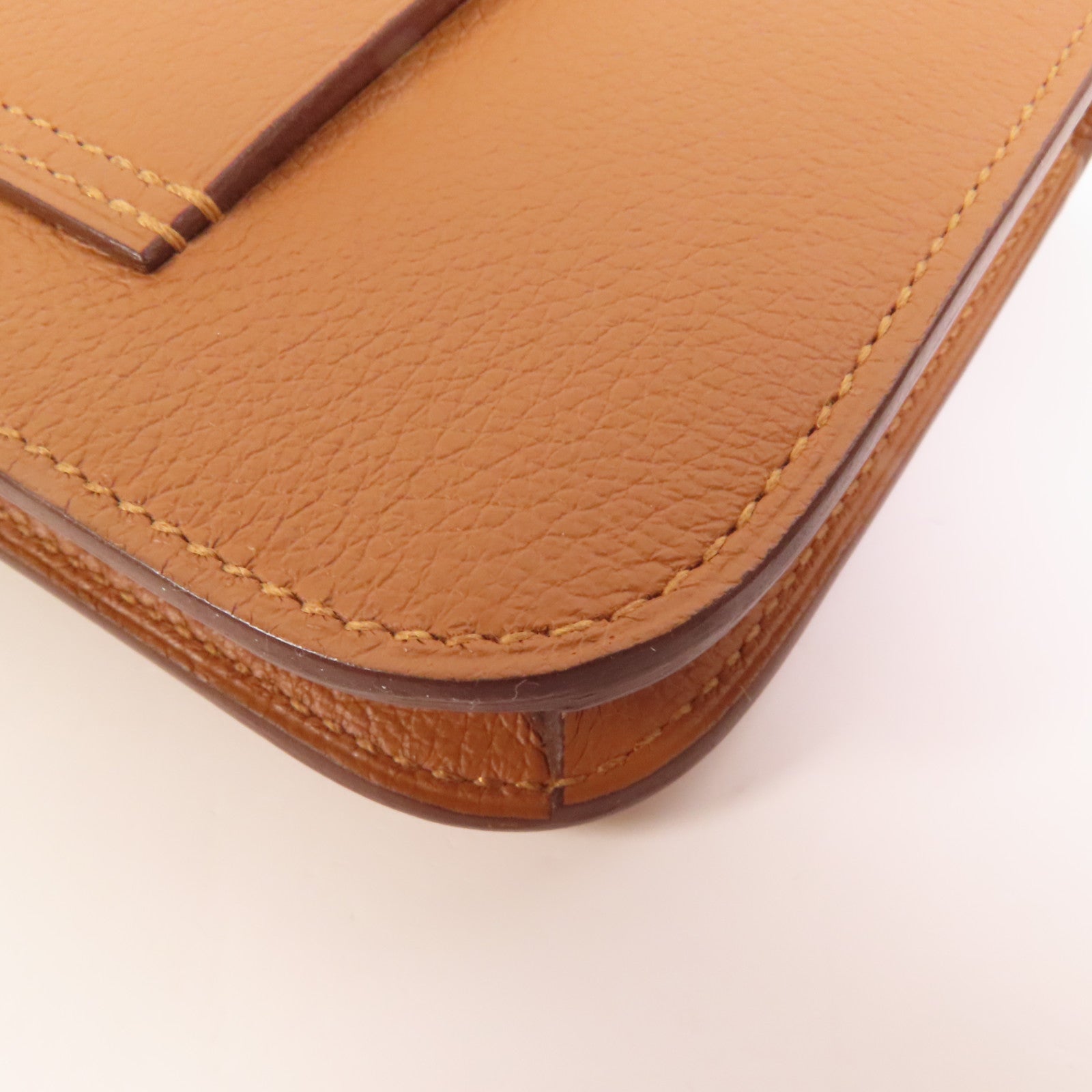 HERMES Evercolor皮革Constance Slim Bicolor金扣錢包Gold