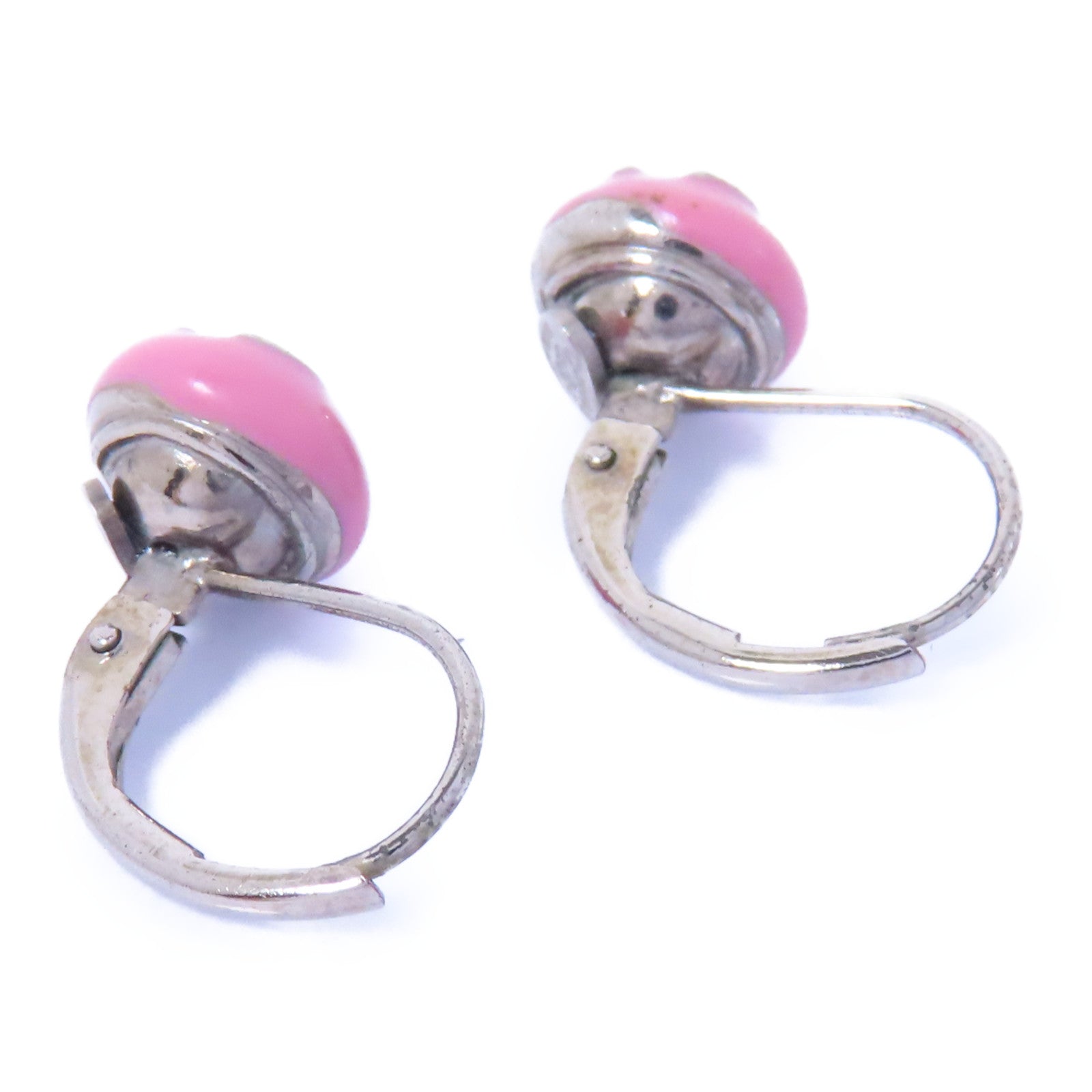 CHANEL PVC/金屬Earrings耳環銀色/粉紅色