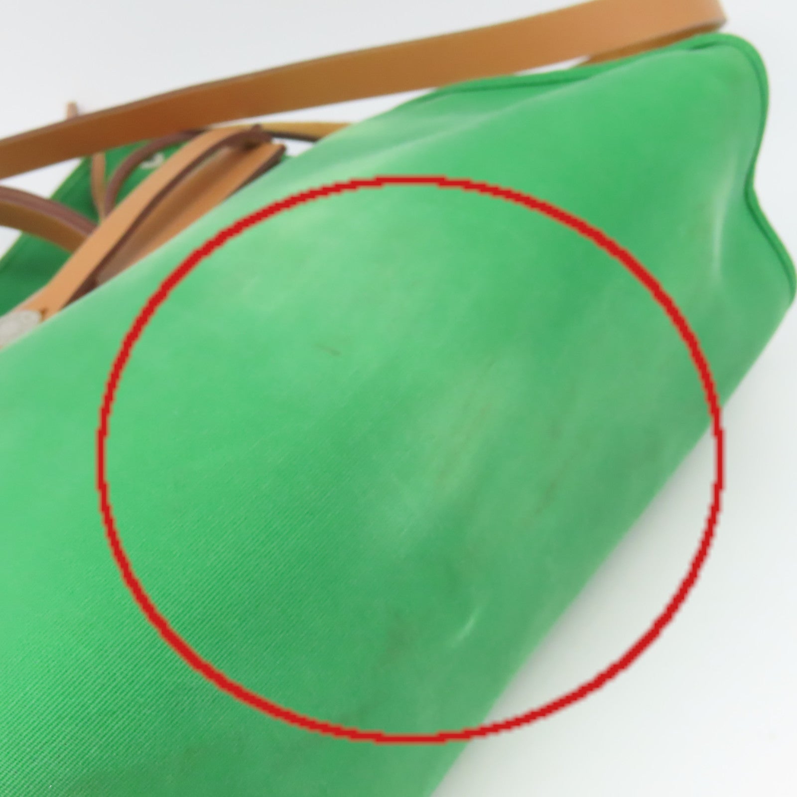 HERMES 帆布Herbag PM 2Way Shoulder Bag銀扣手挽肩背兩用袋Cactus鴨綠色