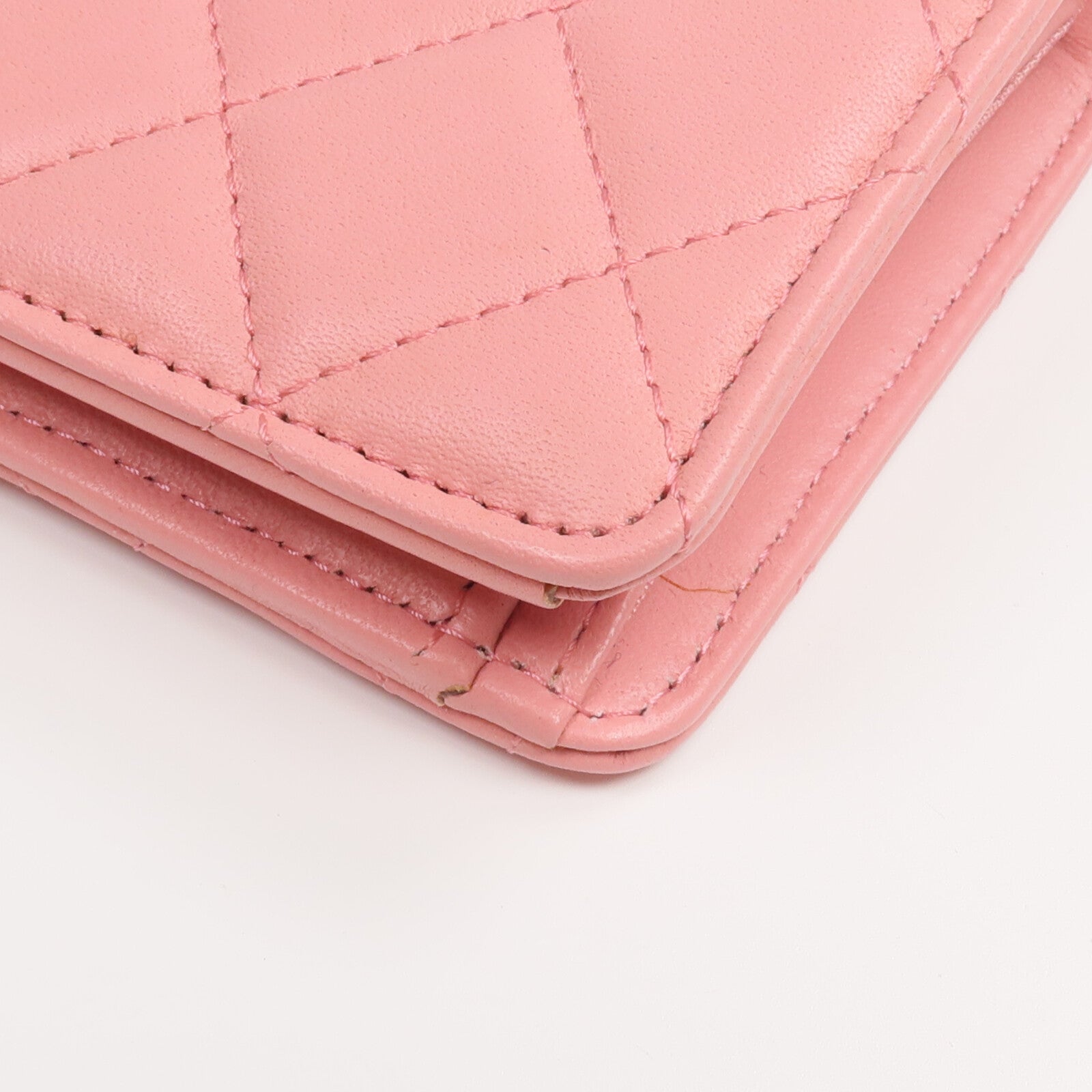 CHANEL 羊皮皮革Long Wallet銀扣長錢包