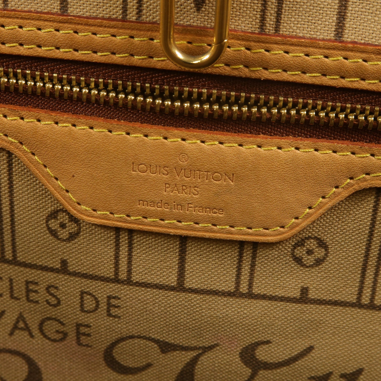 LOUIS VUITTON Monogram Neverfull PM金扣手挽袋