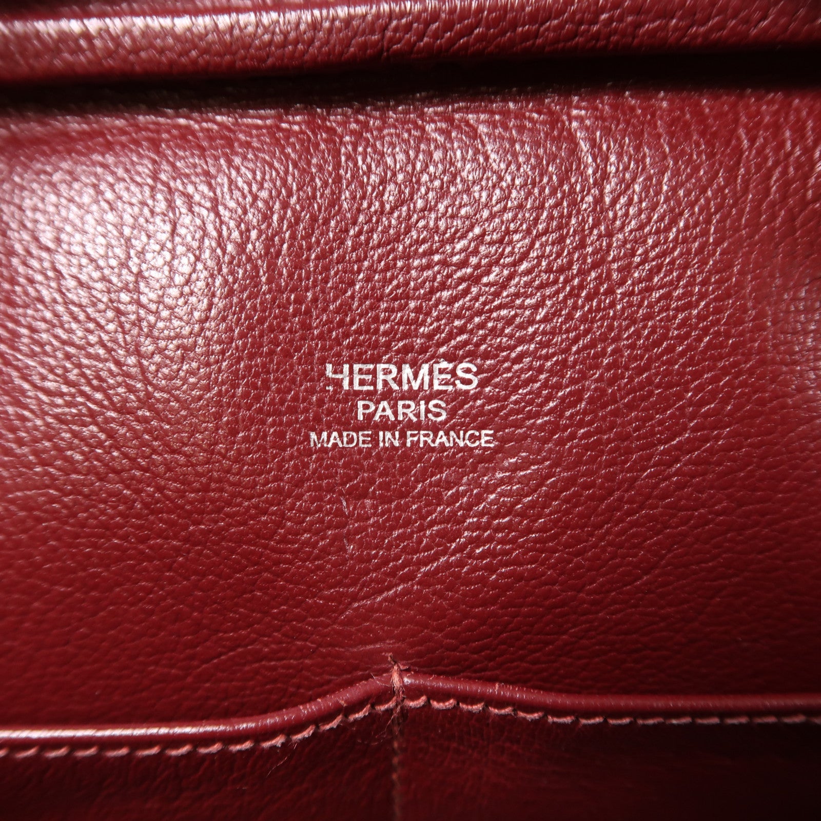 HERMES Clemence皮革Plume 32銀扣手挽袋