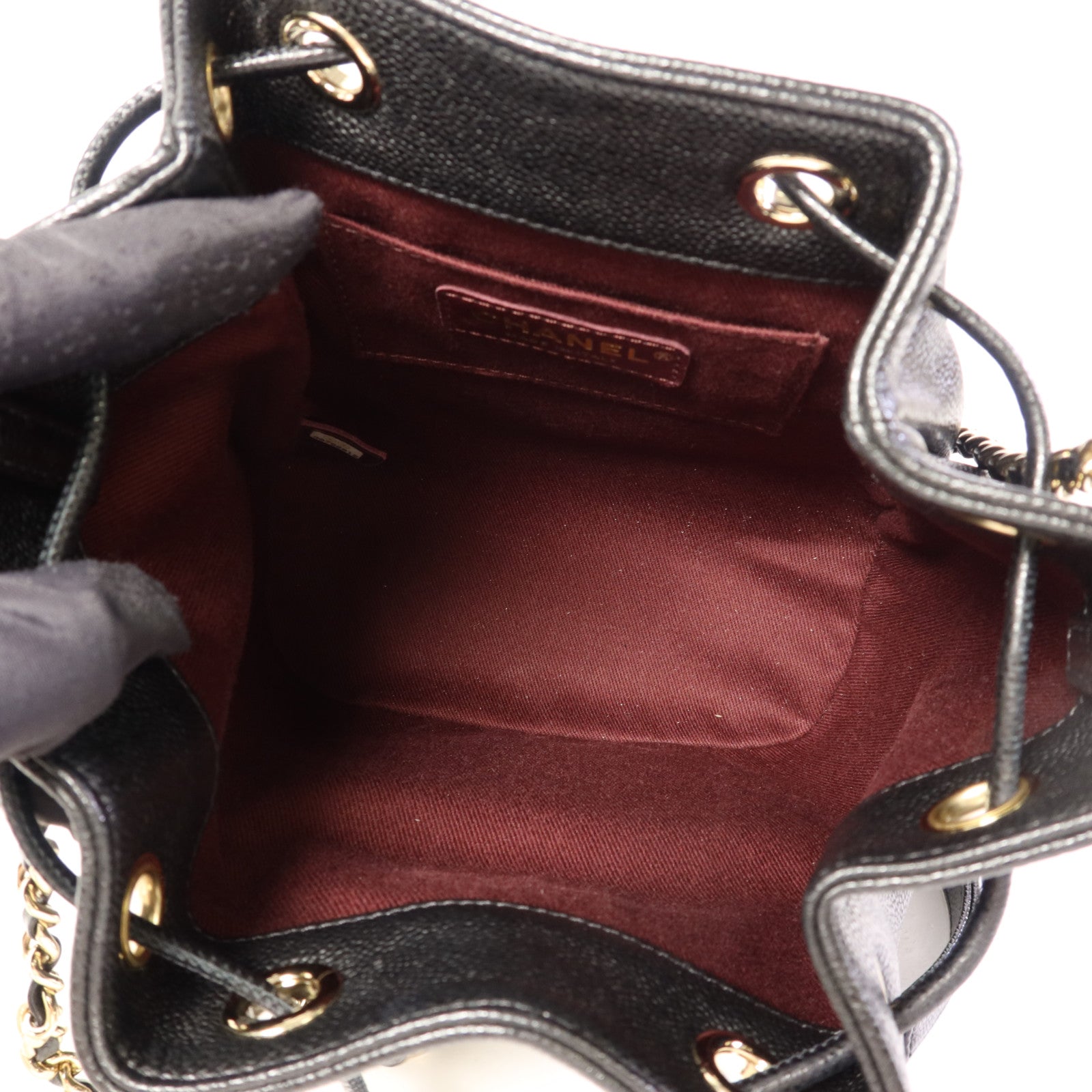 CHANEL 牛皮皮革Chain Shoulder Bag金扣鏈帶肩背袋